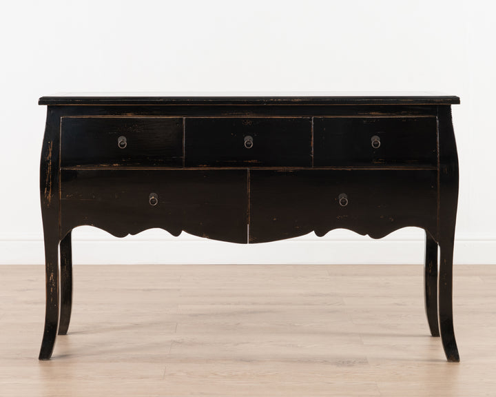 Indochine Fujian console table with drawers | Black