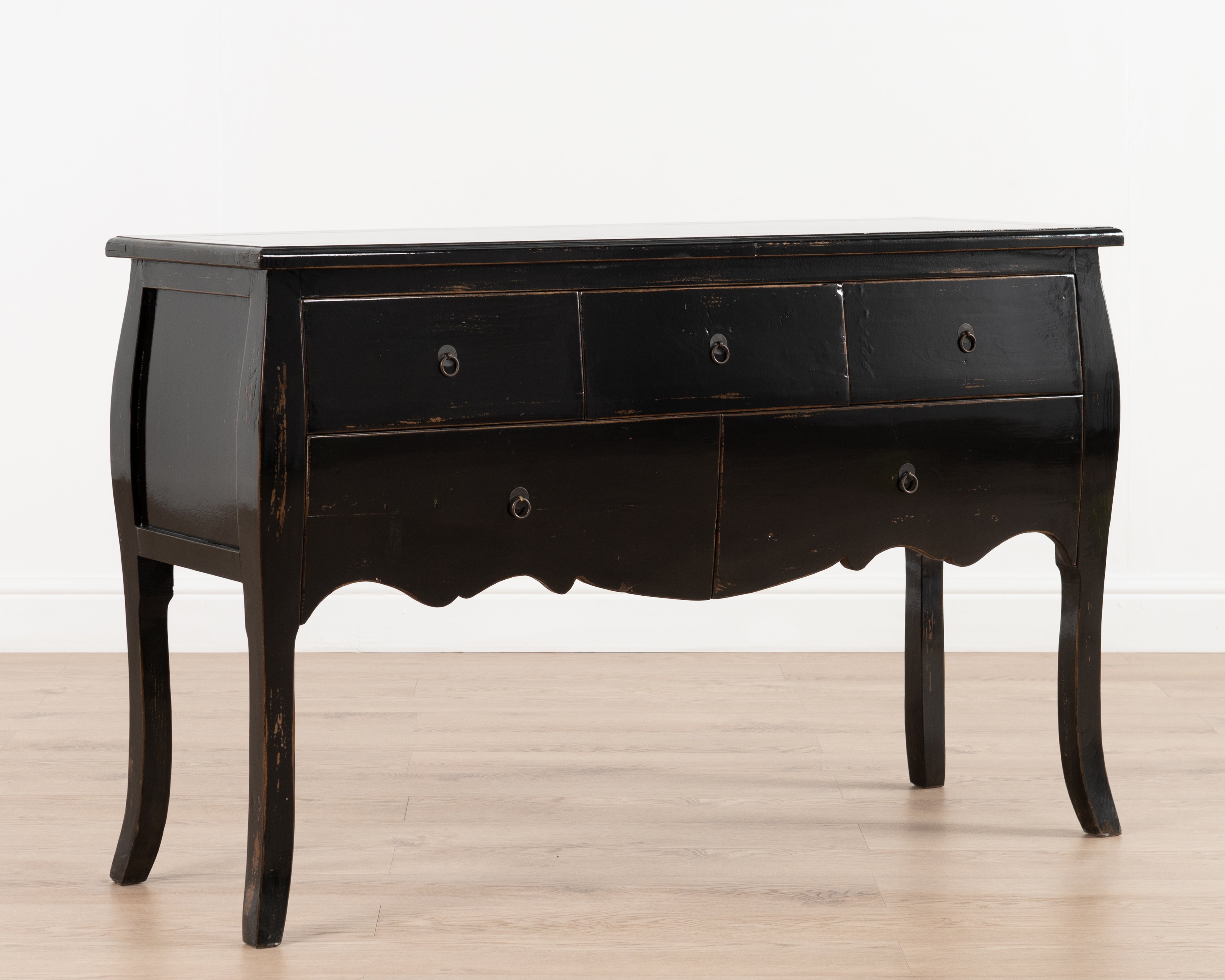 Indochine Fujian console table with drawers | Black