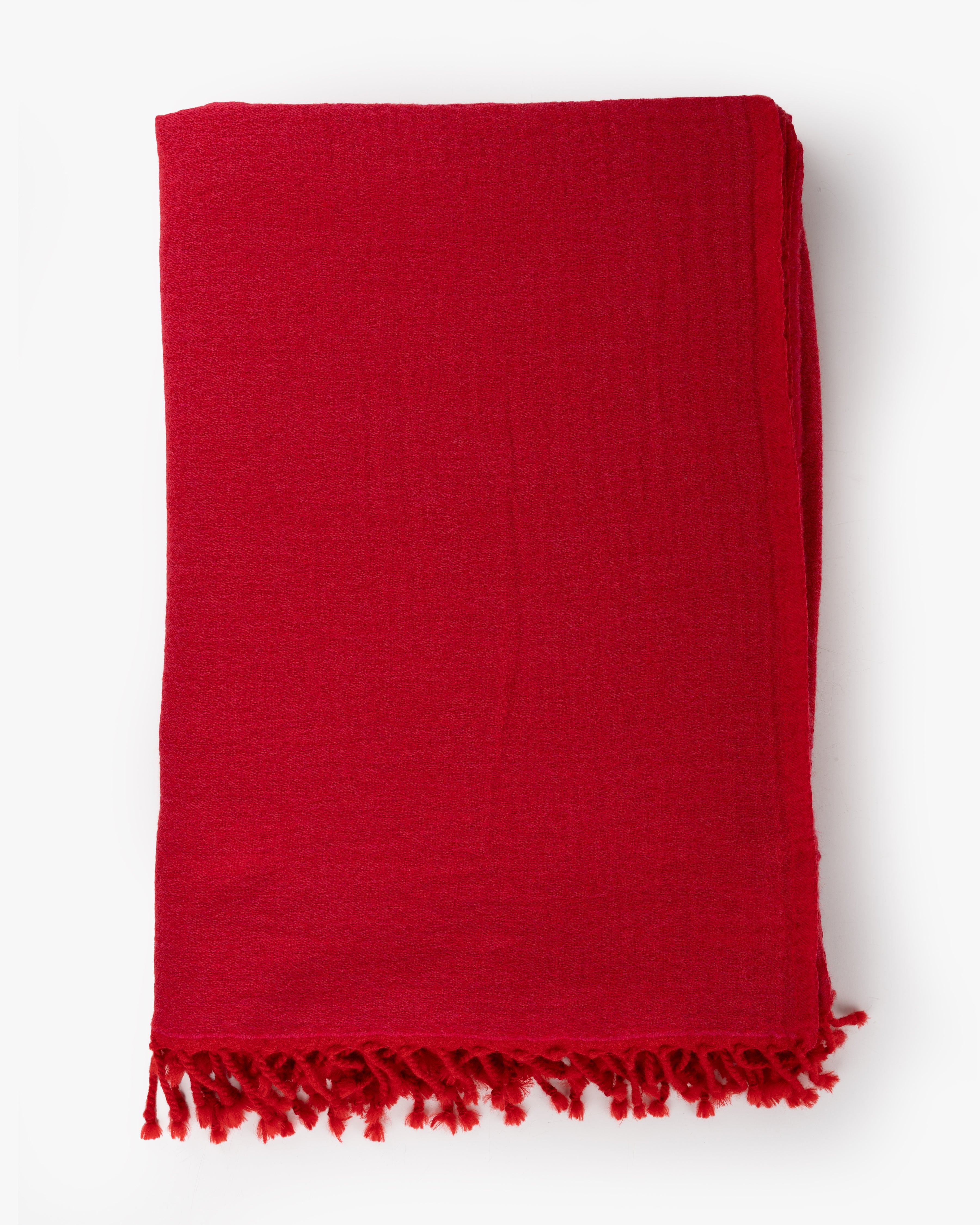 Wool Throw | Fuchsia & Red