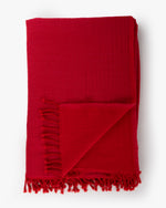 Wool Throw | Fuchsia & Red