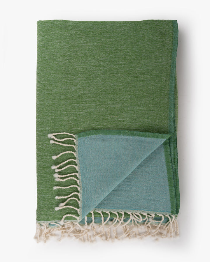 Wool Throw | Lime Green