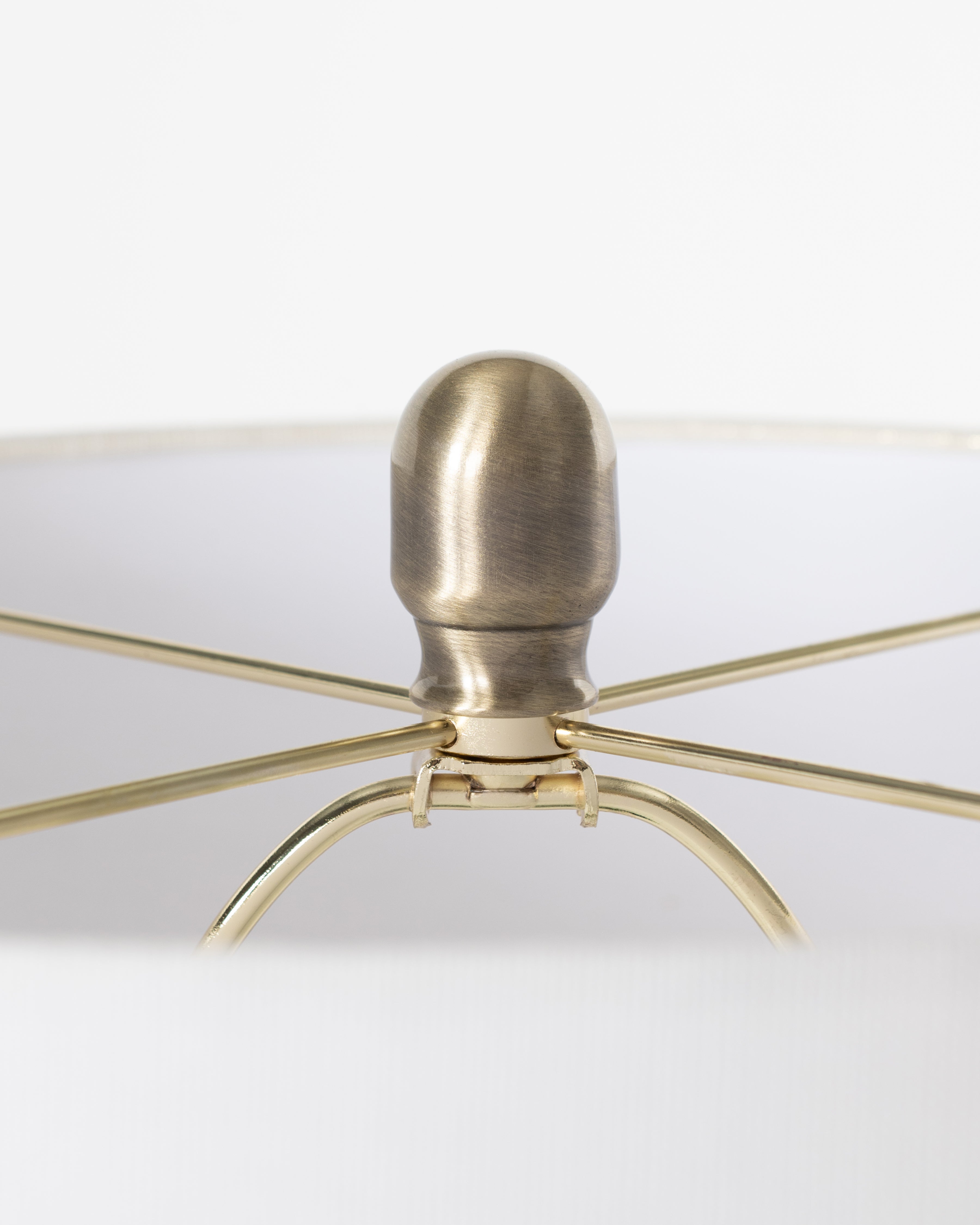 LAMP BASE PEAR SHAPE GRN, WHT SHADE