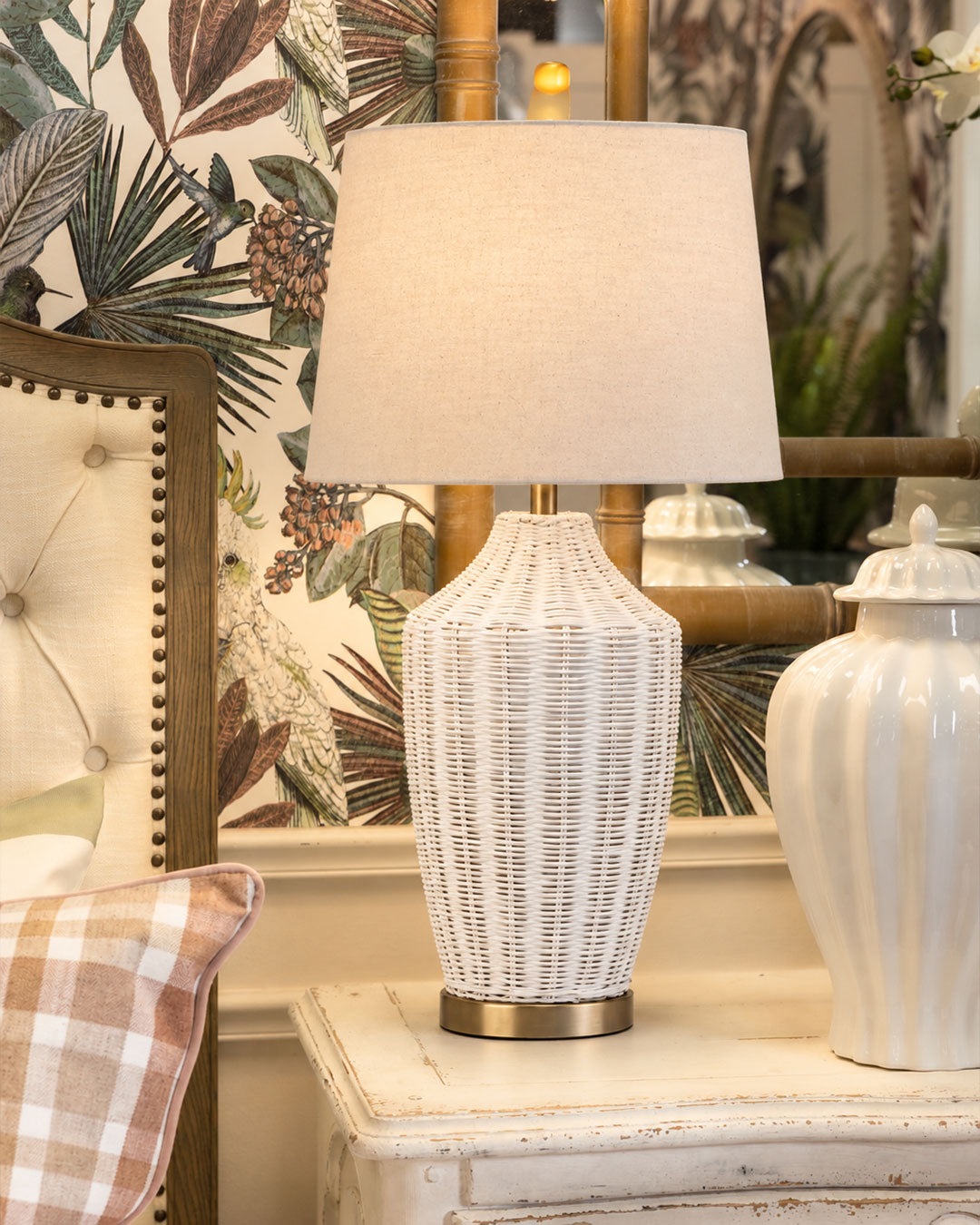 Mykonos Cane Lamp