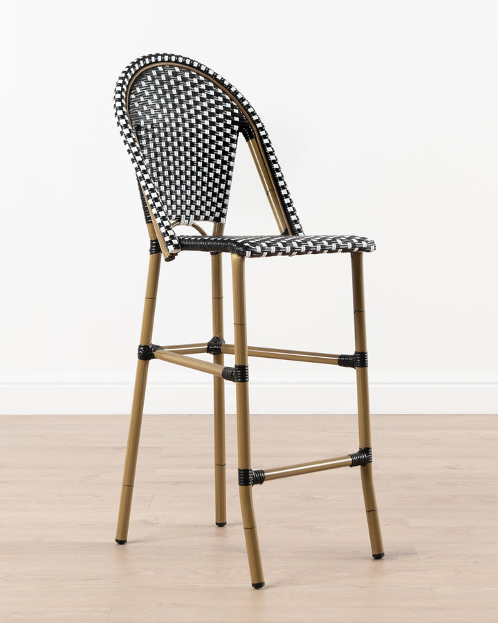 Brioche Barstool | Black And White