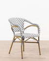 Brioche Chevron Armchair | Grey & White