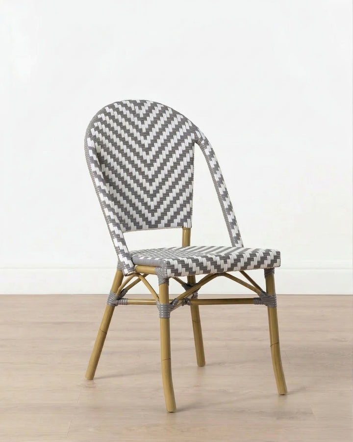 Brioche Arrow Weave Chair | Grey