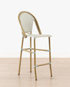 Brioche Diamond Bar Chair| Blue & cream