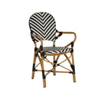 Brioche Chevron Dining Armchair | Black