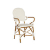 Brioche Chevron Dining Armchair | White