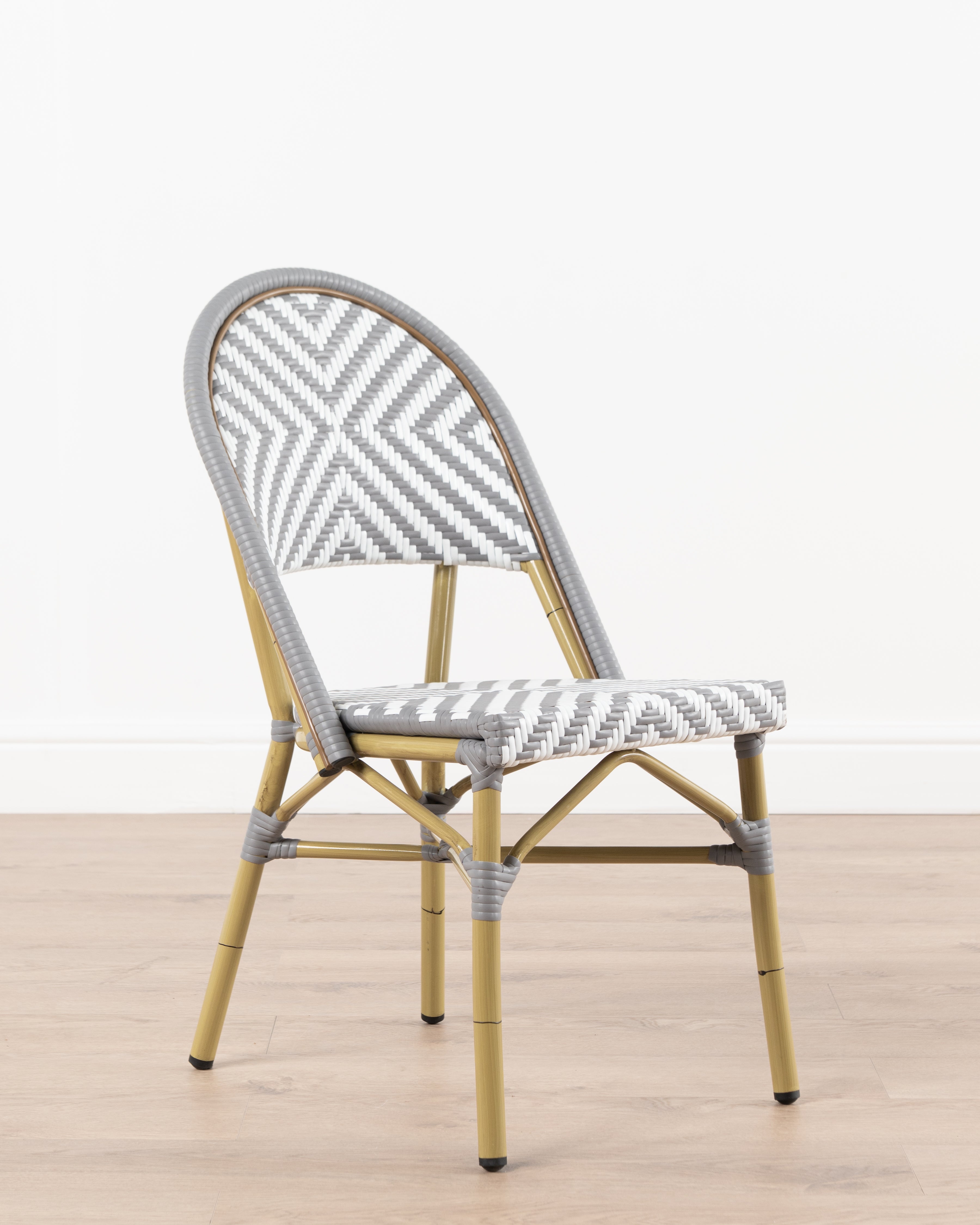 Brioche Chevron Dining Chair | Grey