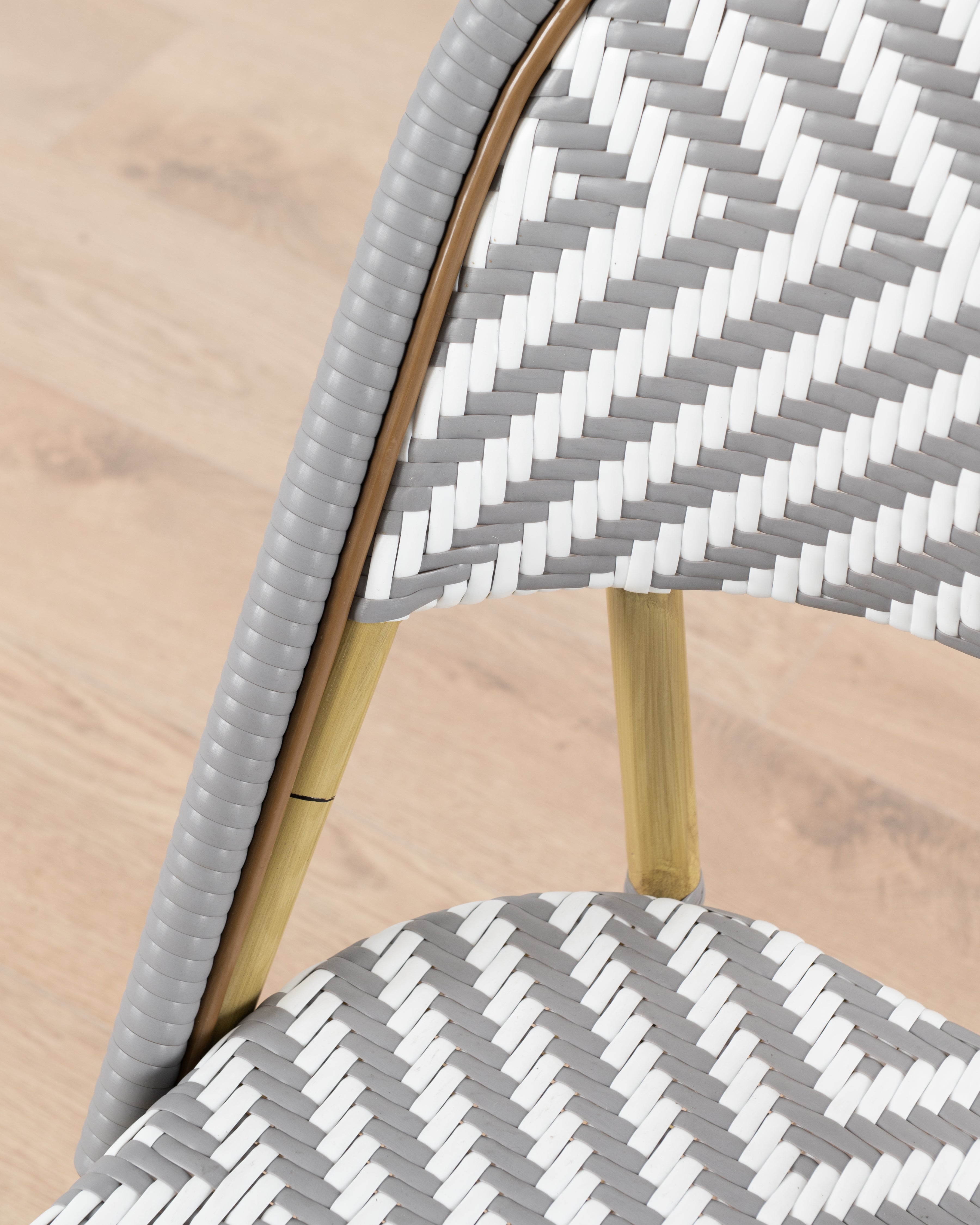 Brioche Chevron Dining Chair | Grey