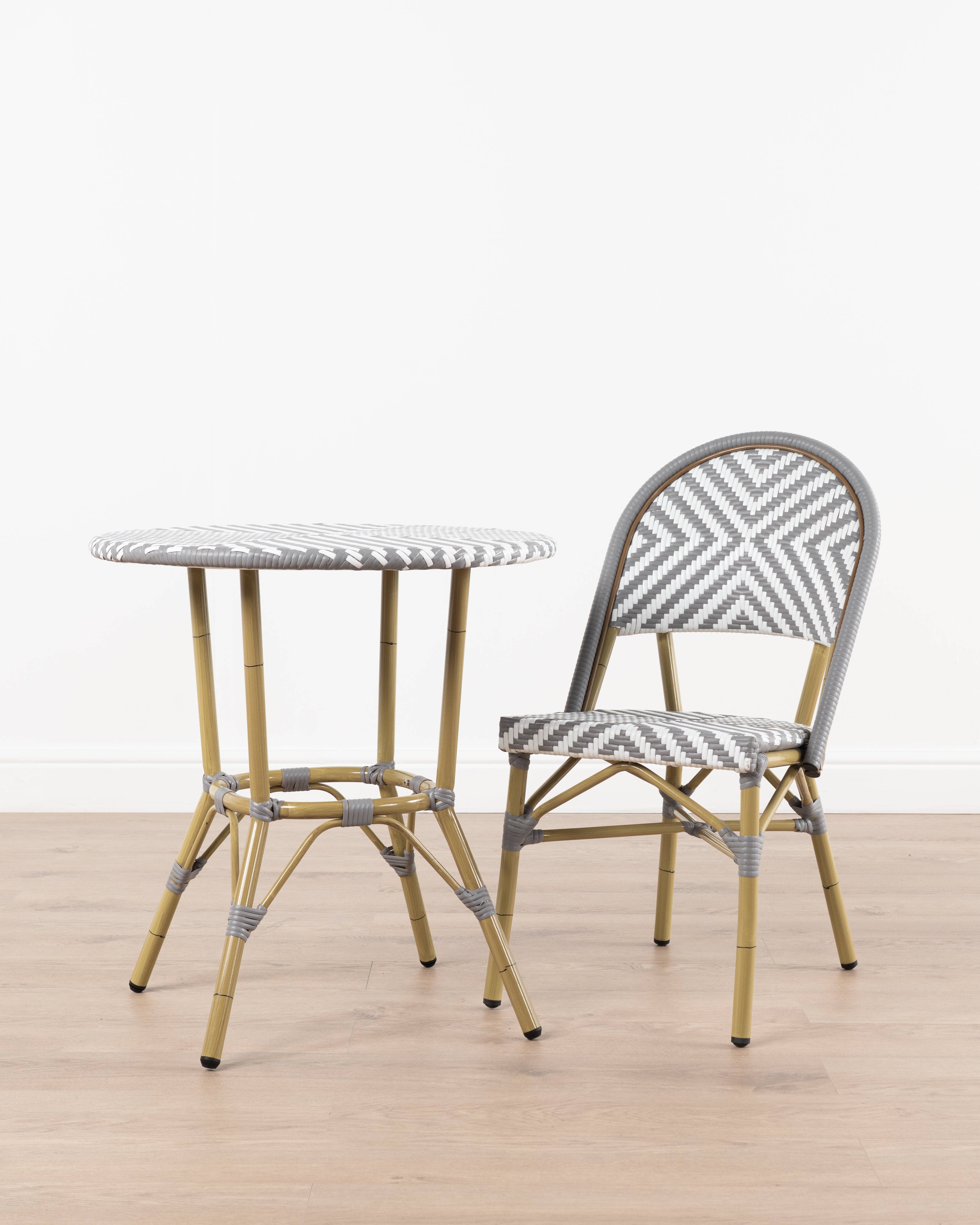 Brioche Chevron Dining Chair | Grey