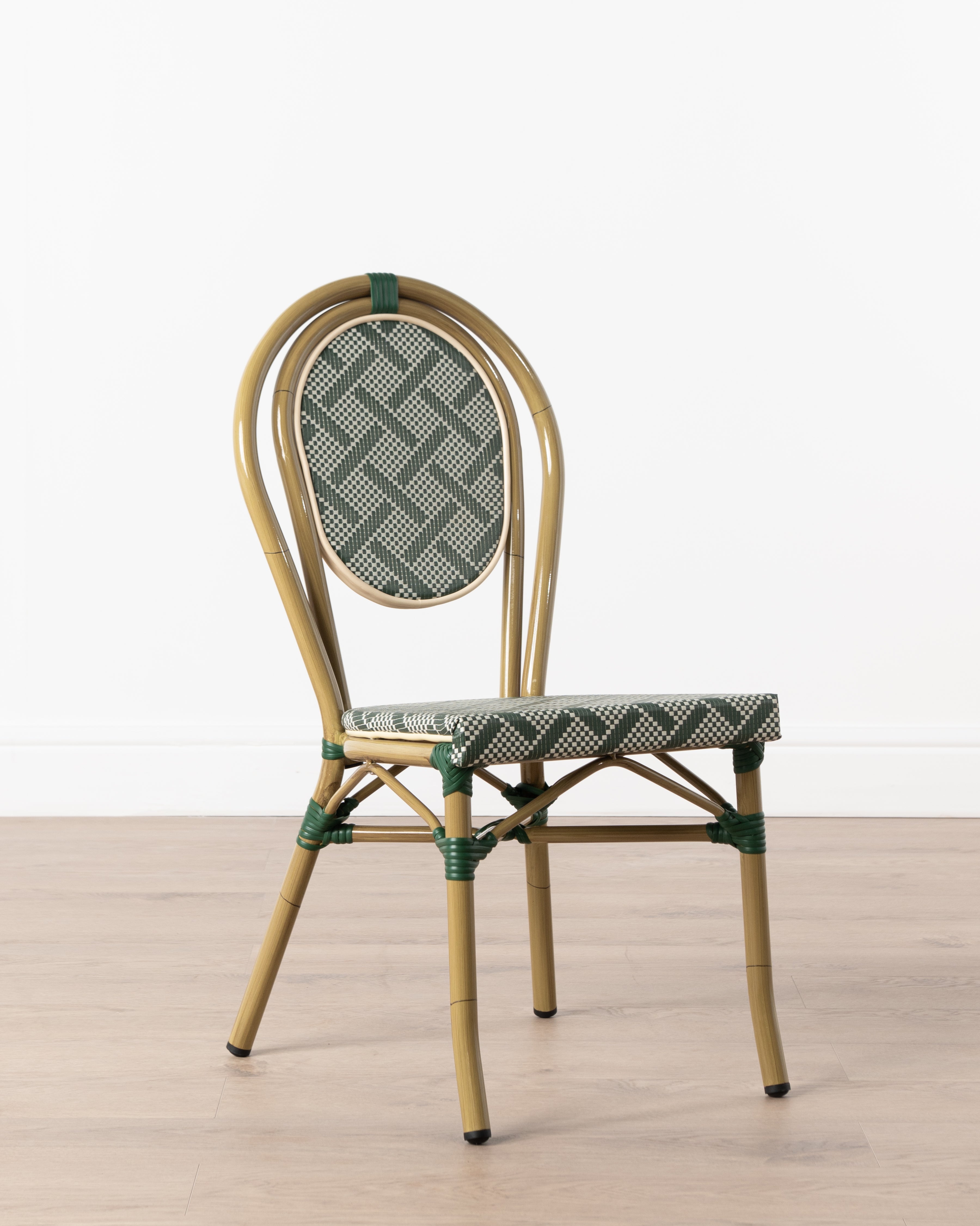 Brioche Basket Weave Dining Chair | Green