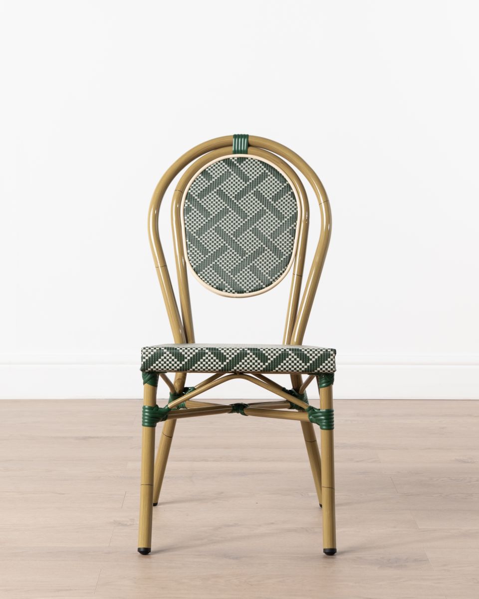 Brioche Basket Weave Dining Chair | Green