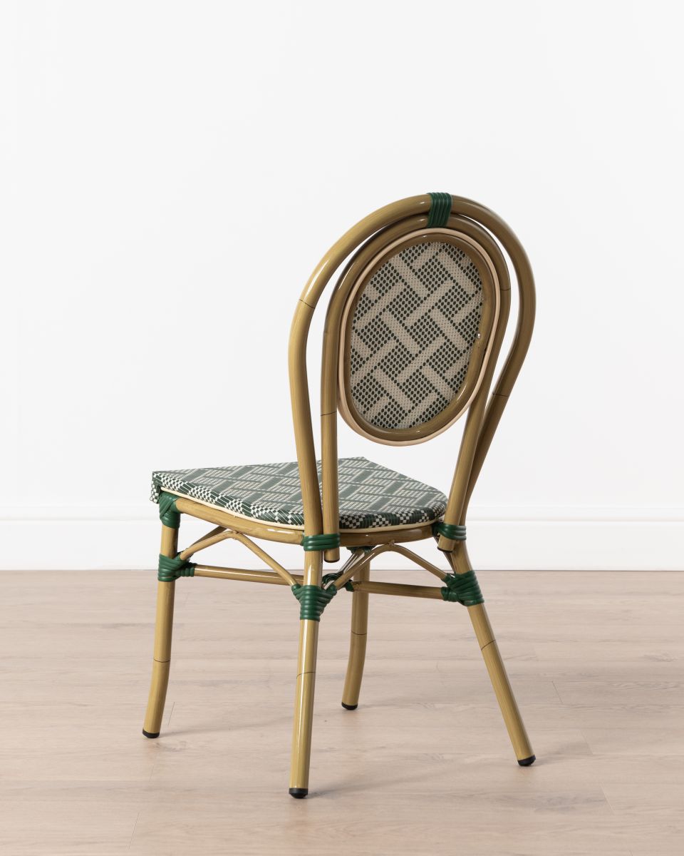 Brioche Basket Weave Dining Chair | Green