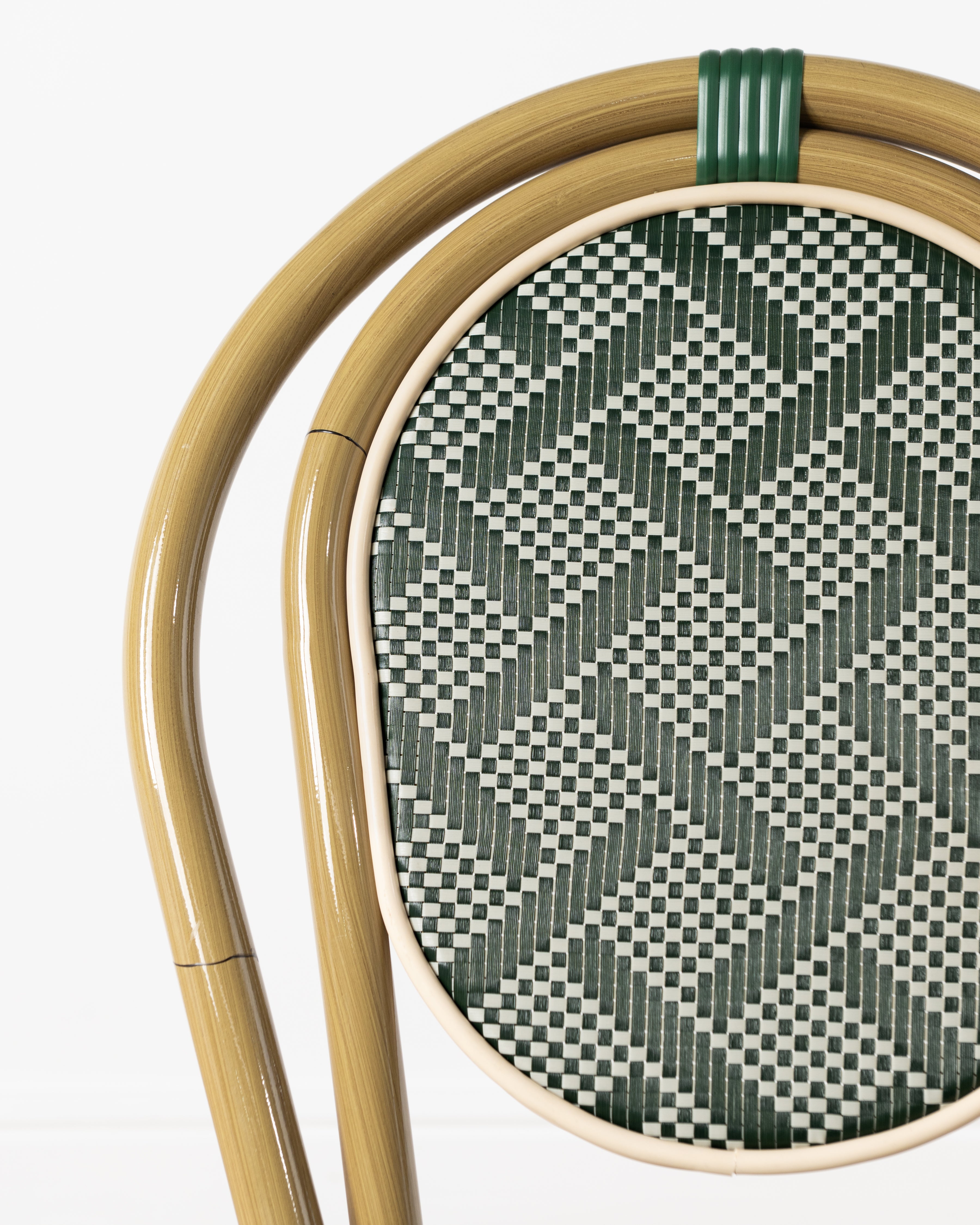Brioche Basket Weave Dining Chair | Green