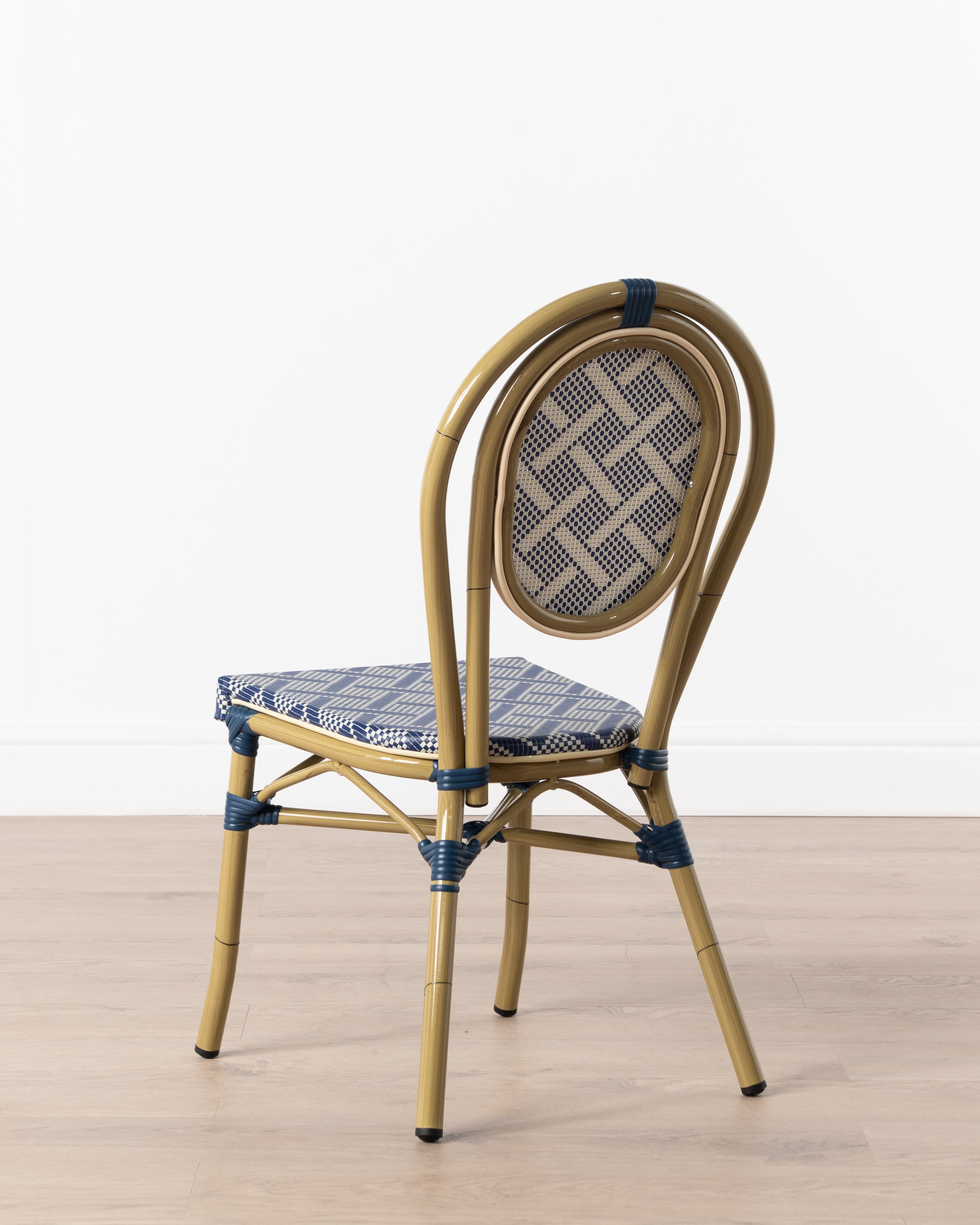 Brioche Basket Weave Dining Chair | Navy