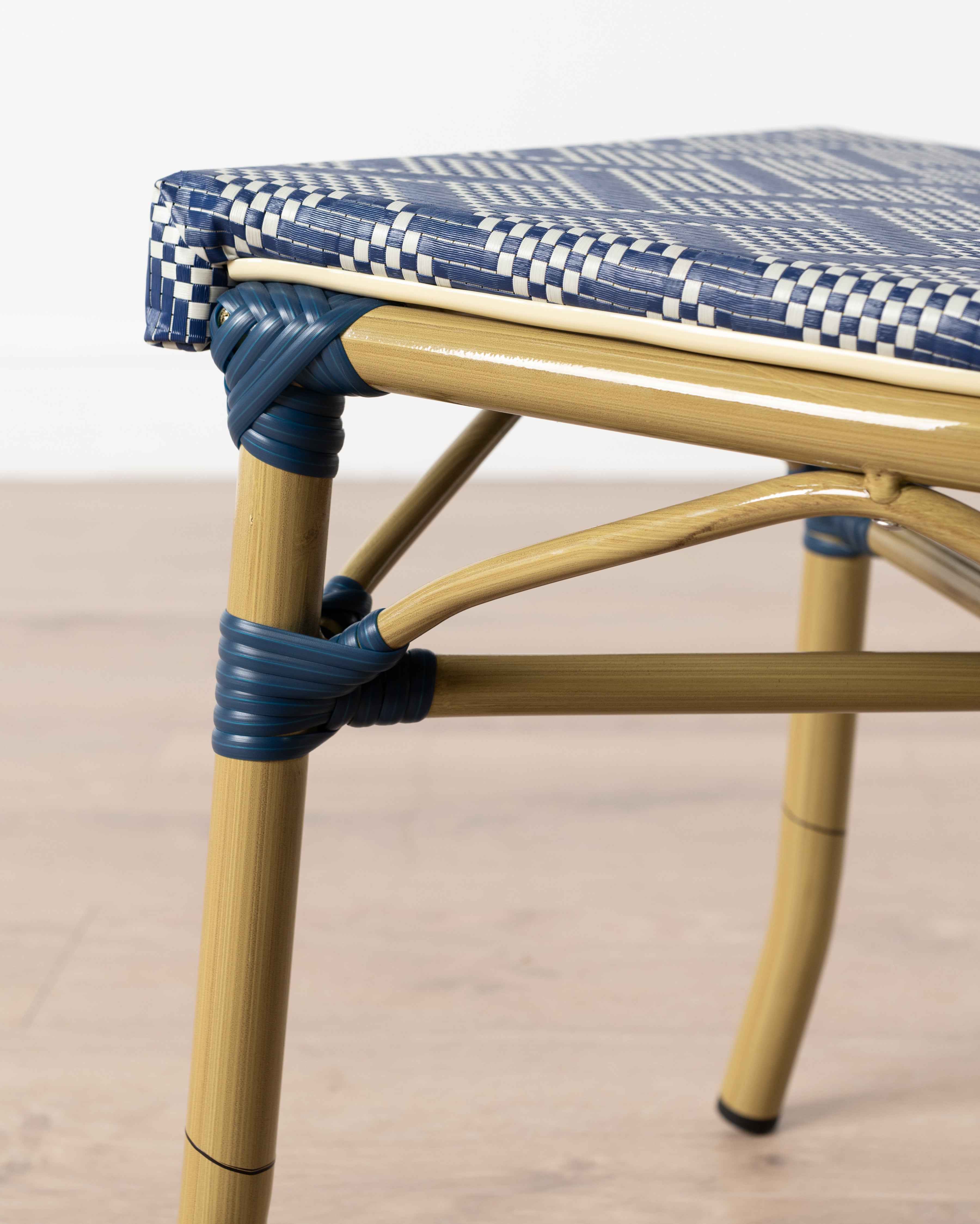 Brioche Basket Weave Dining Chair | Navy