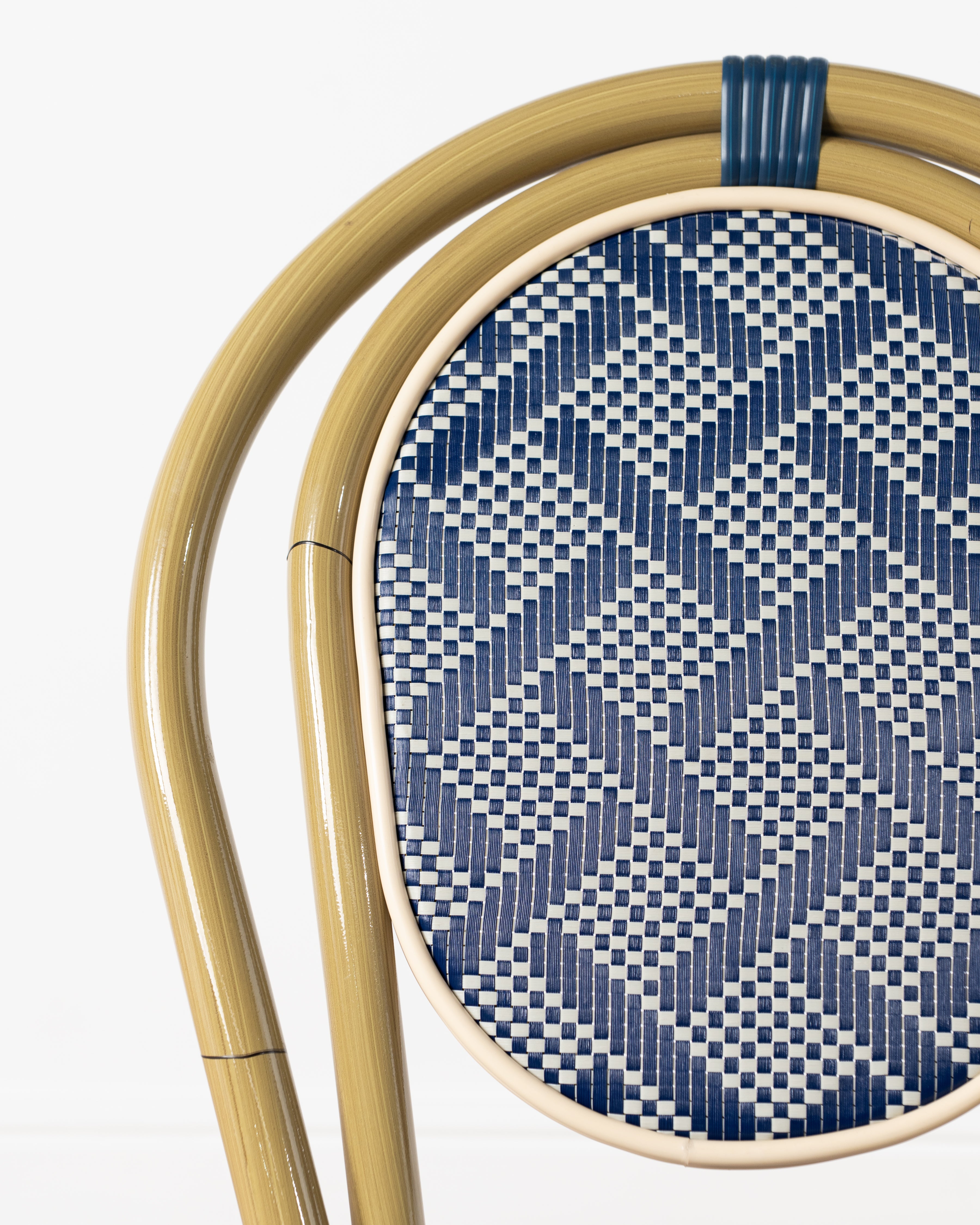 Brioche Basket Weave Dining Chair | Navy