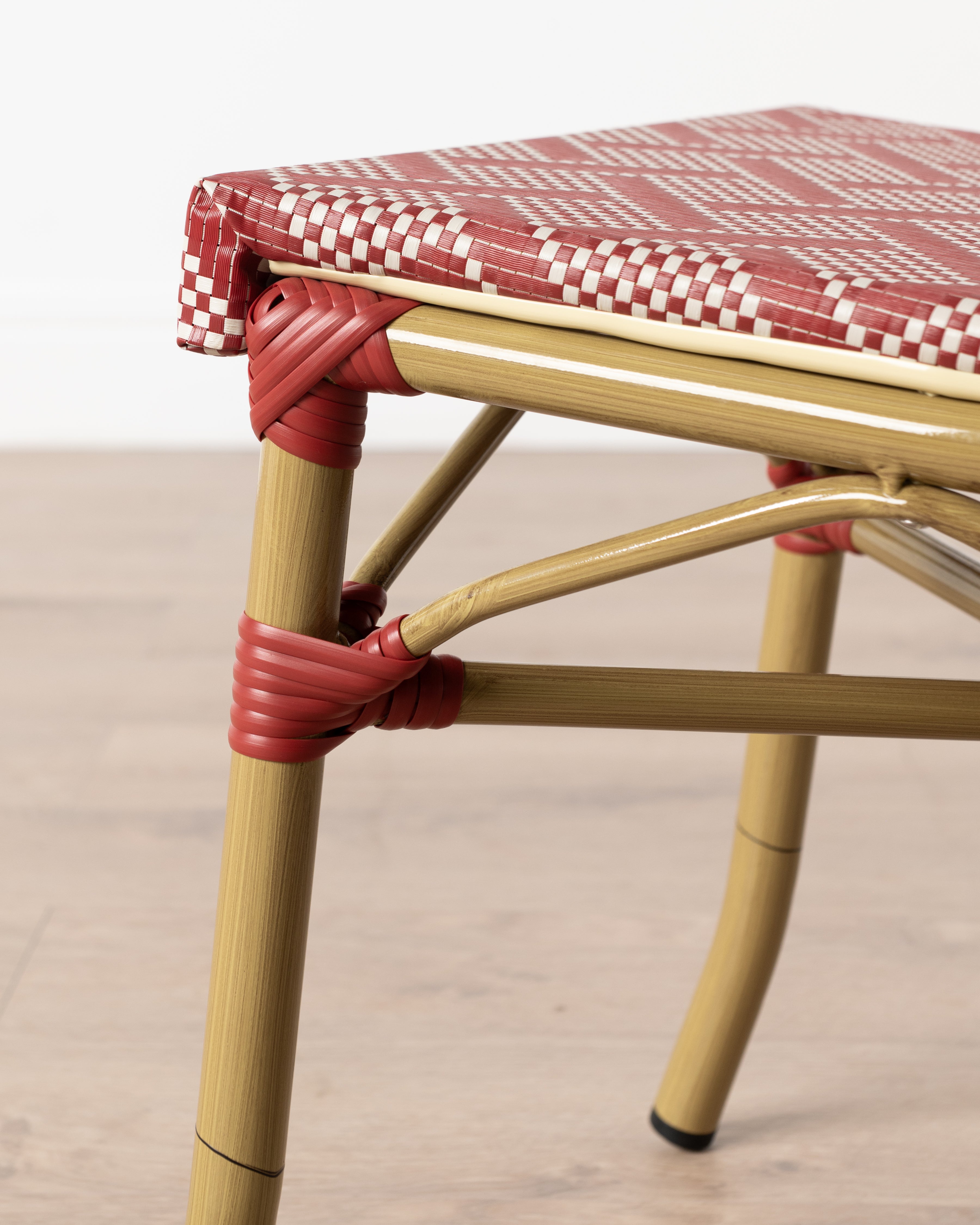 Brioche Basket Weave Dining Chair | Red