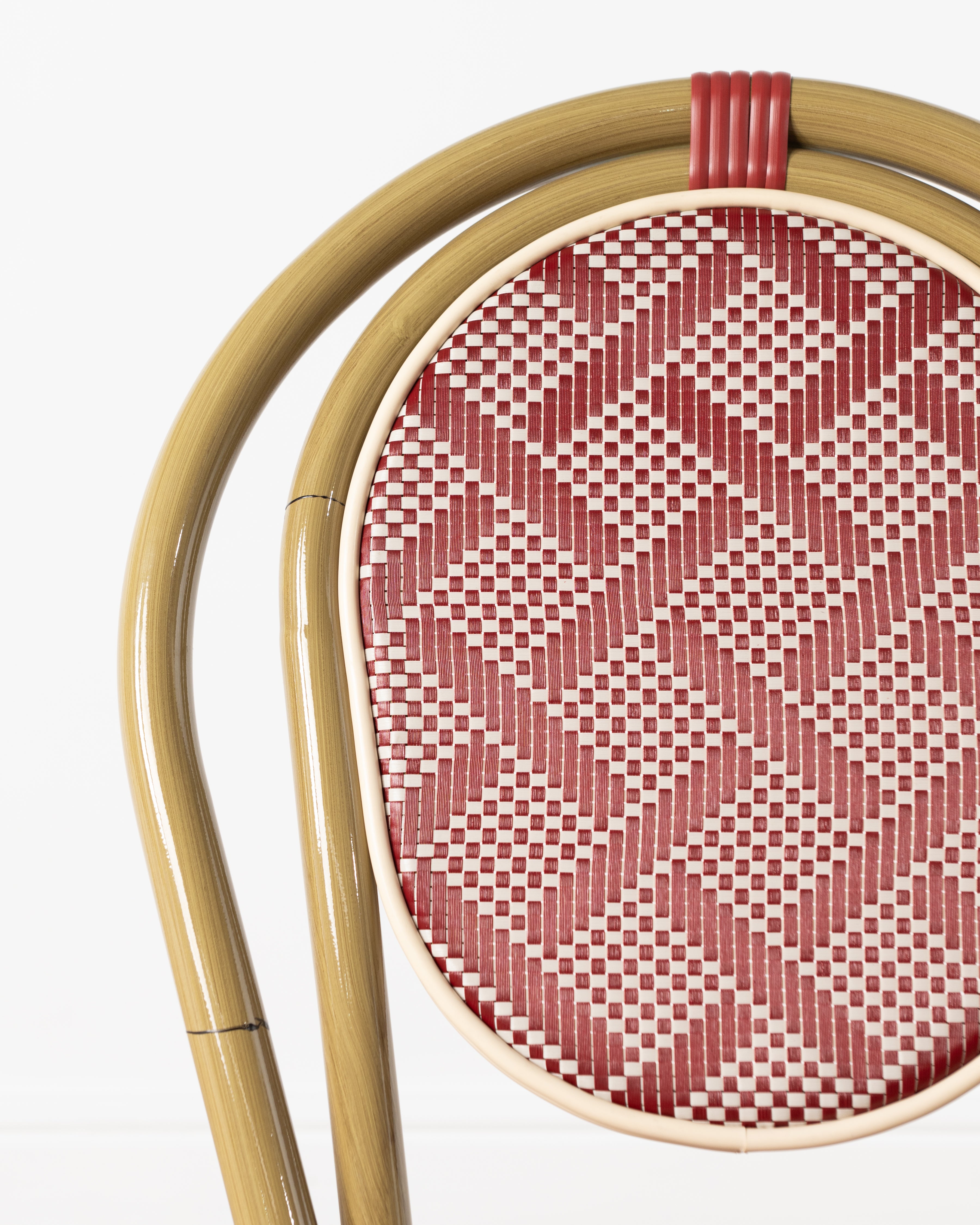 Brioche Basket Weave Dining Chair | Red