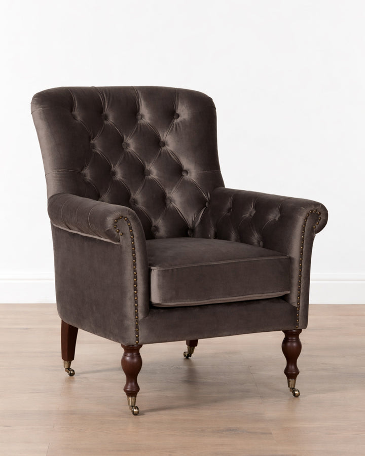 Luxe Roseanne Armchair | Grey