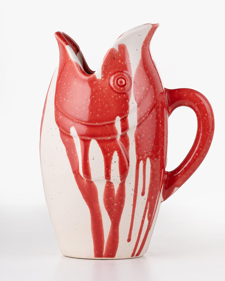 Red Coastal Fish Jug | Large