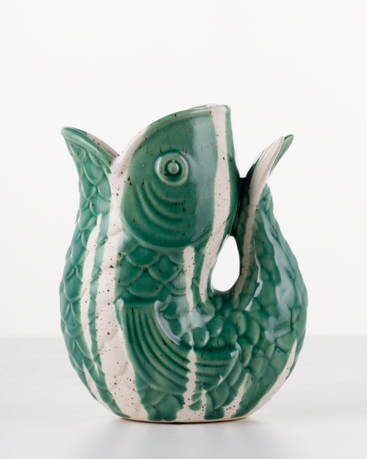 Green Coastal Fish Vase