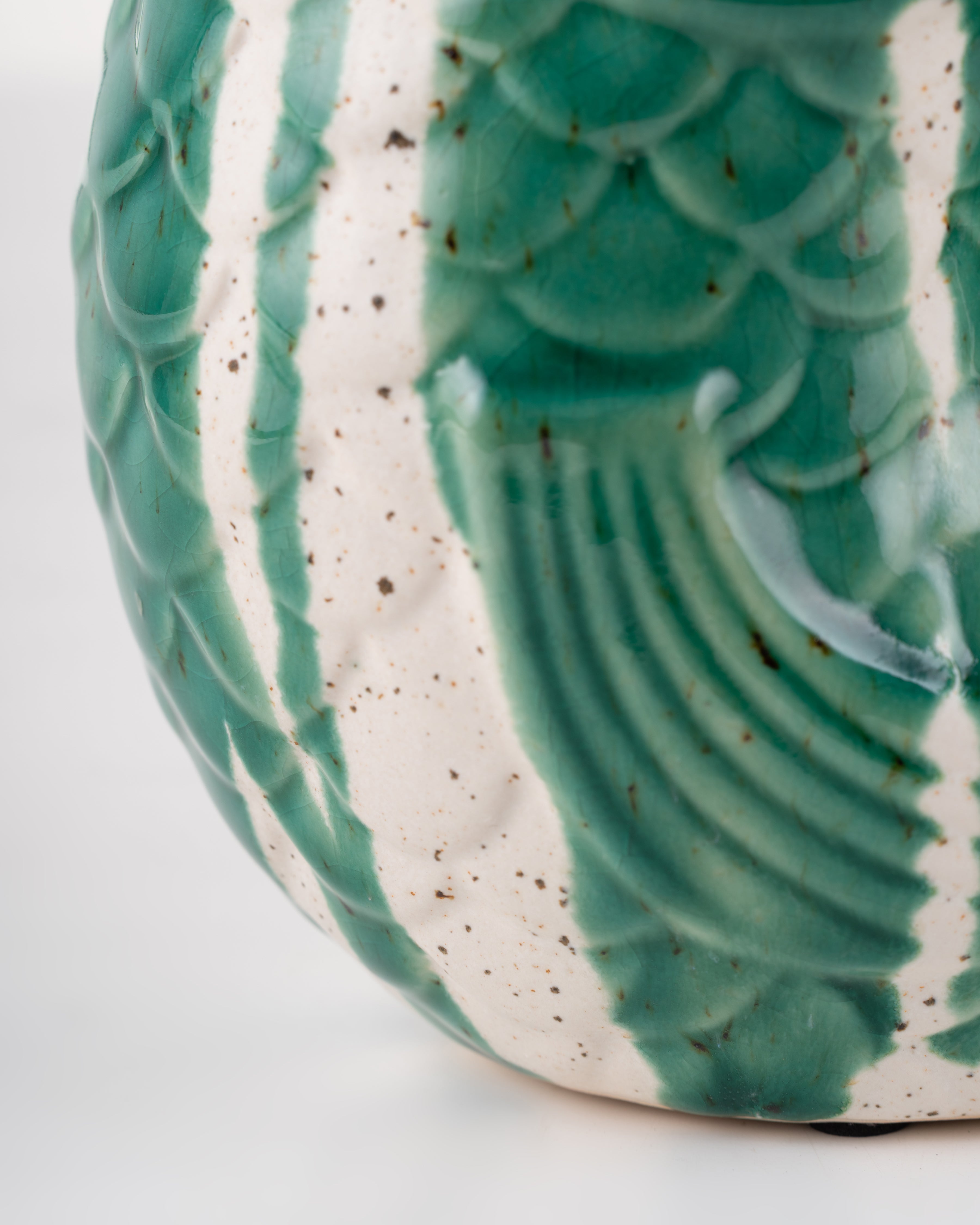 Green Coastal Fish Vase