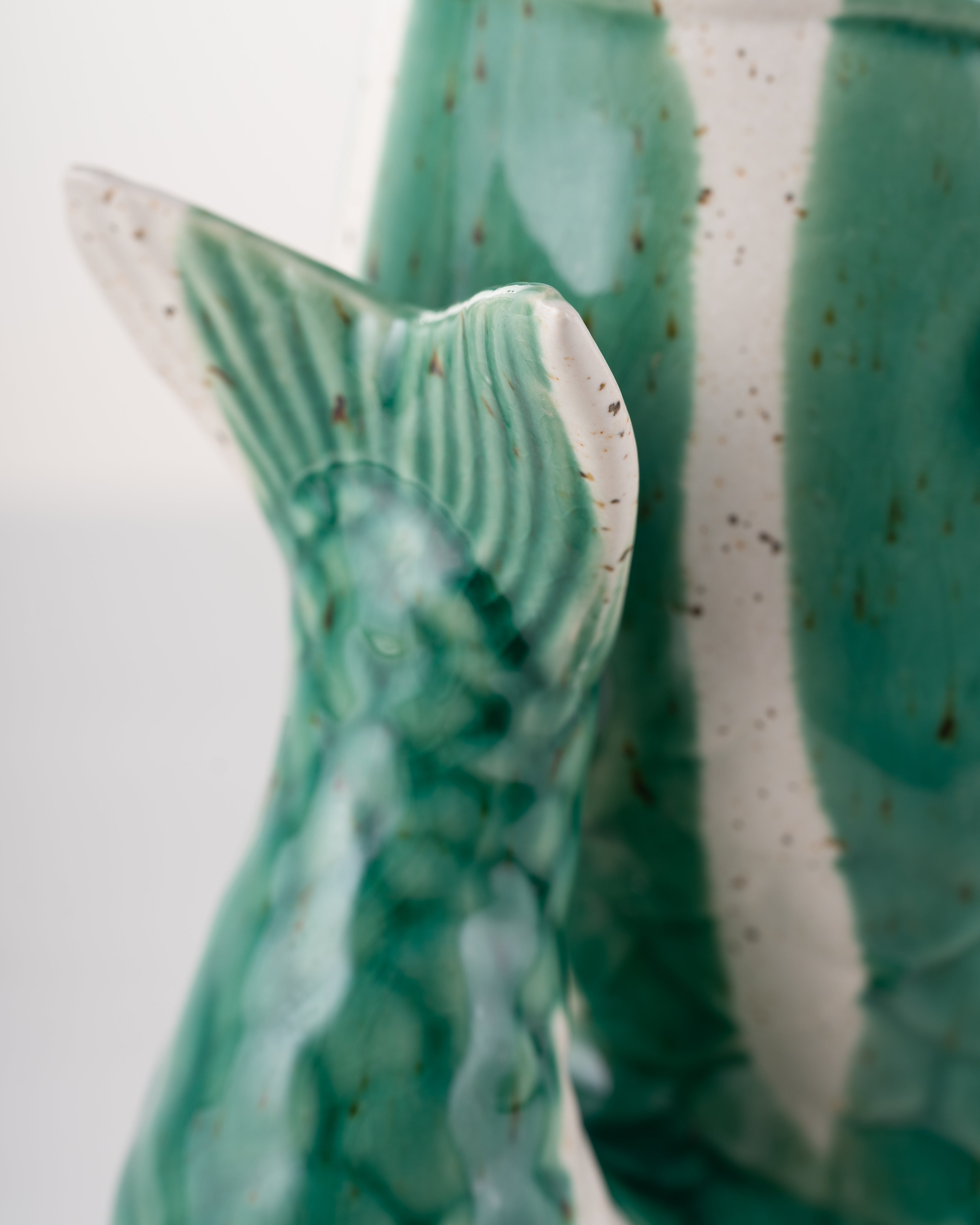 Green Coastal Fish Vase