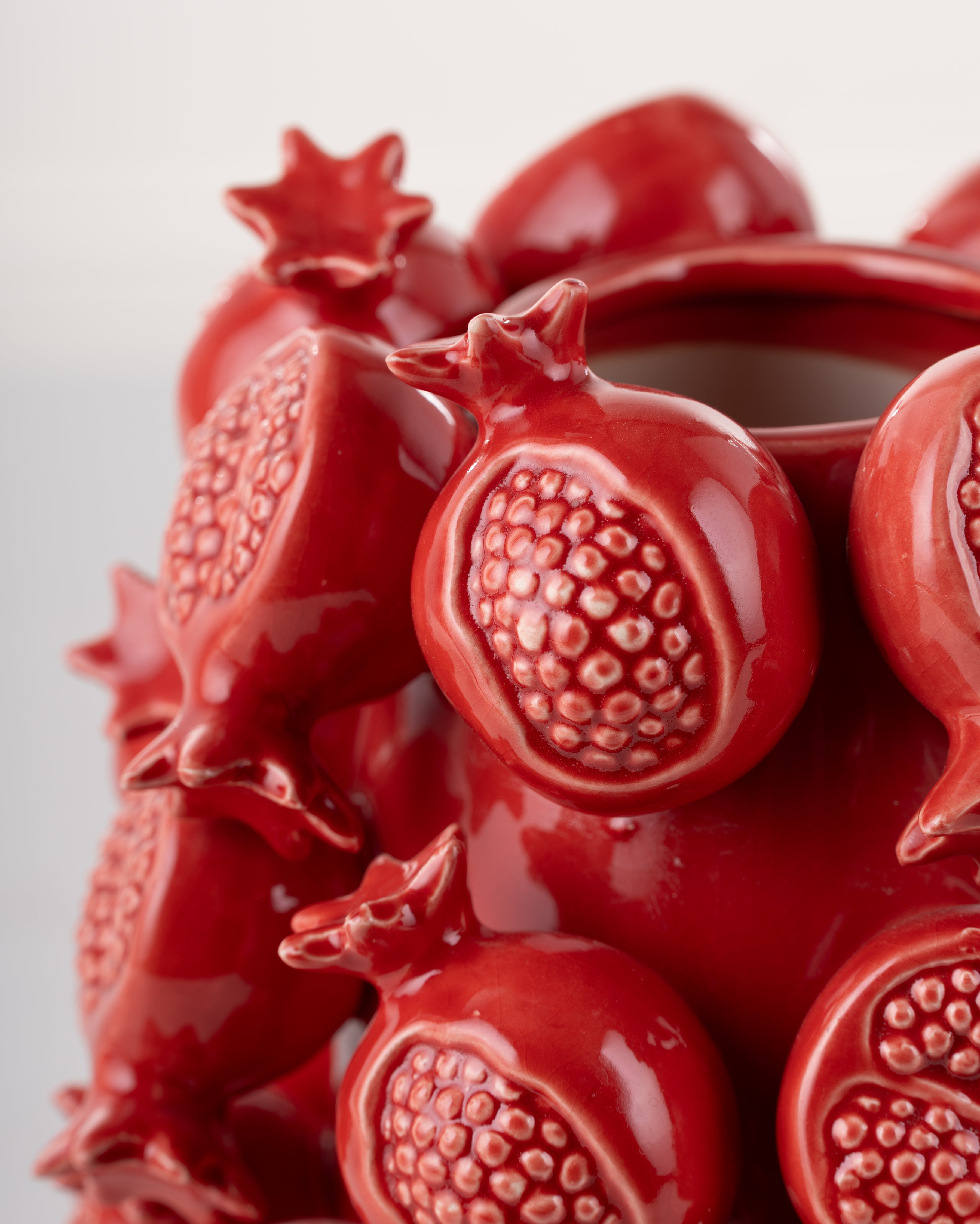 Crimson Pomegranate Vase