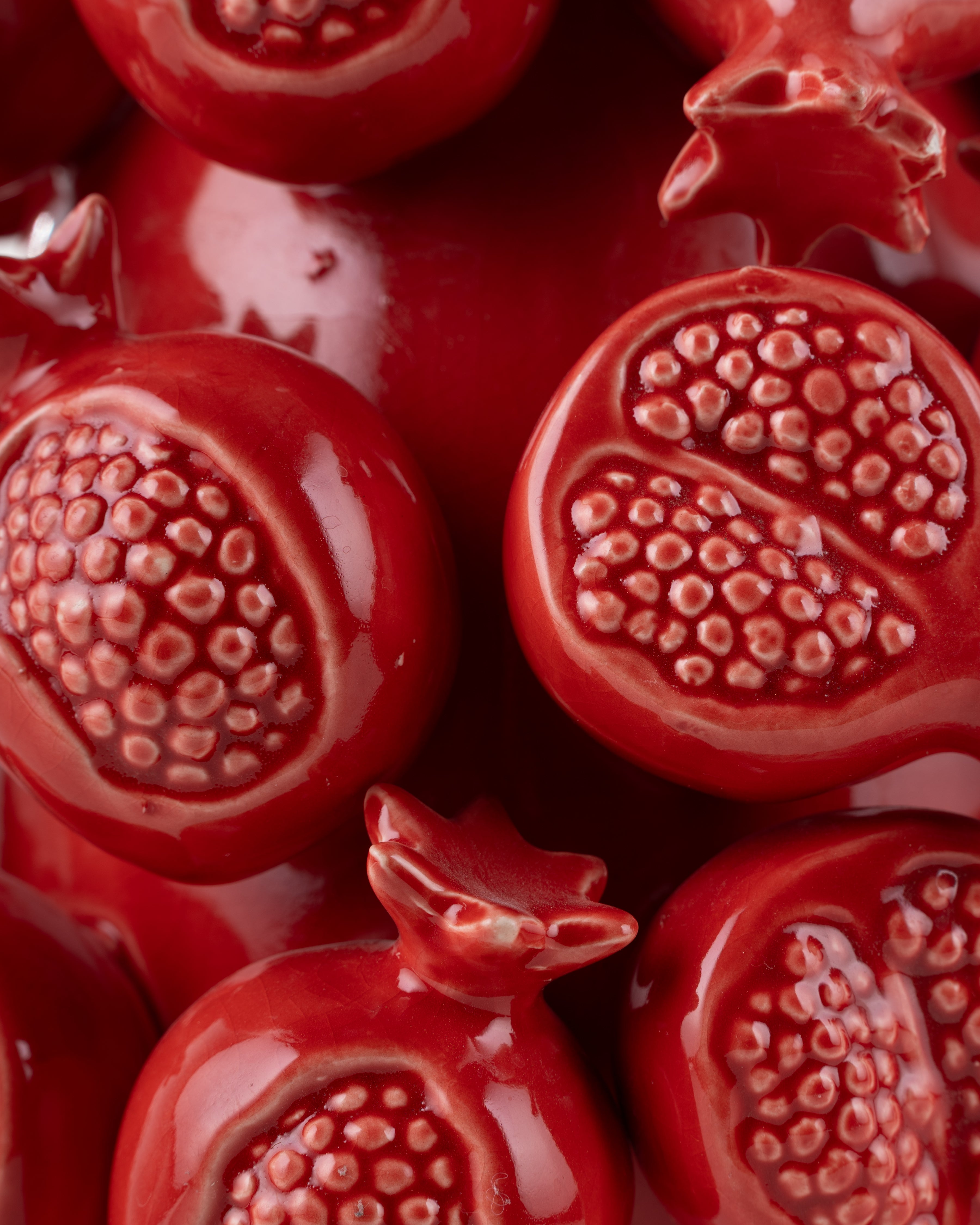 Crimson Pomegranate Vase
