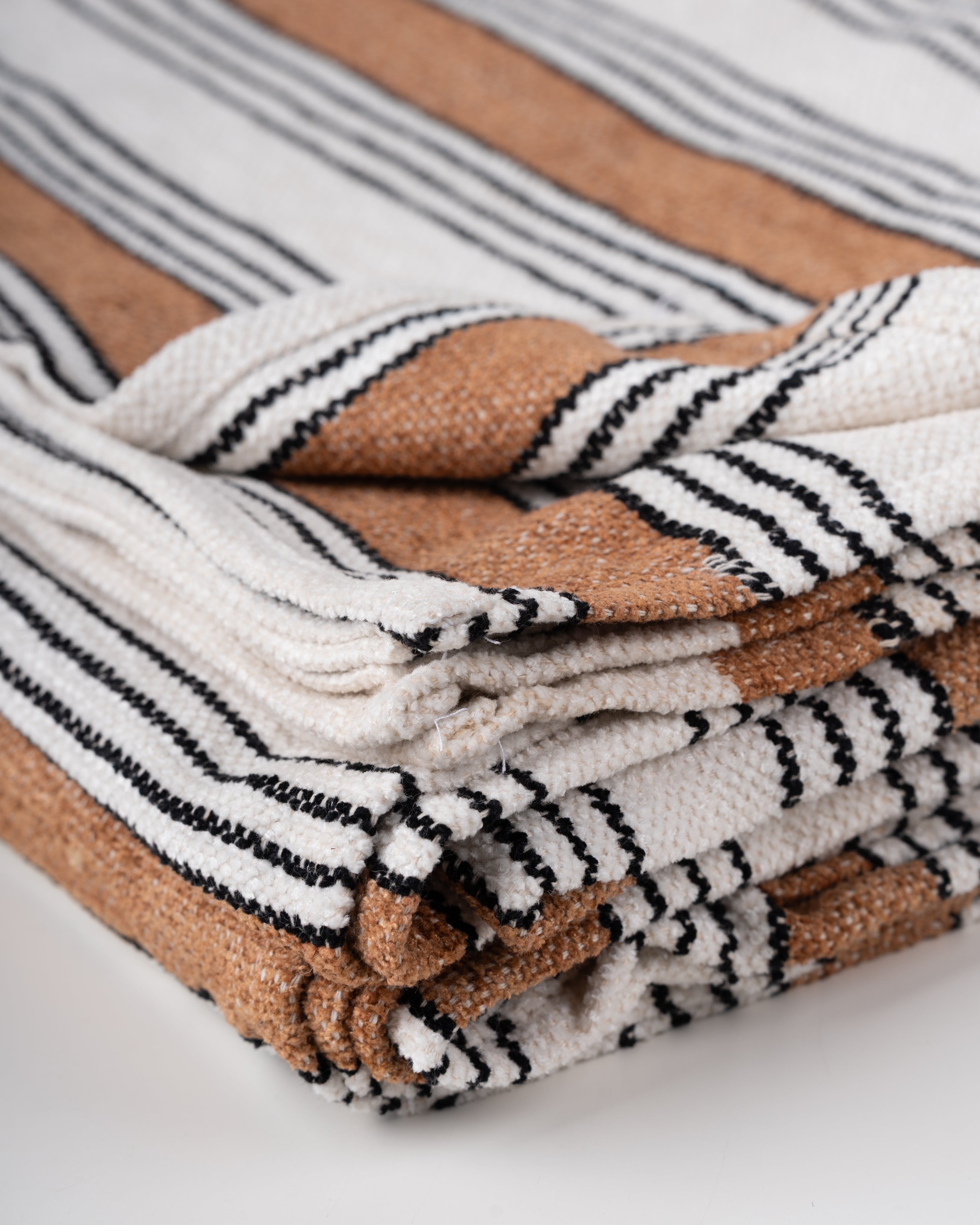 Ivory Stripe Throw