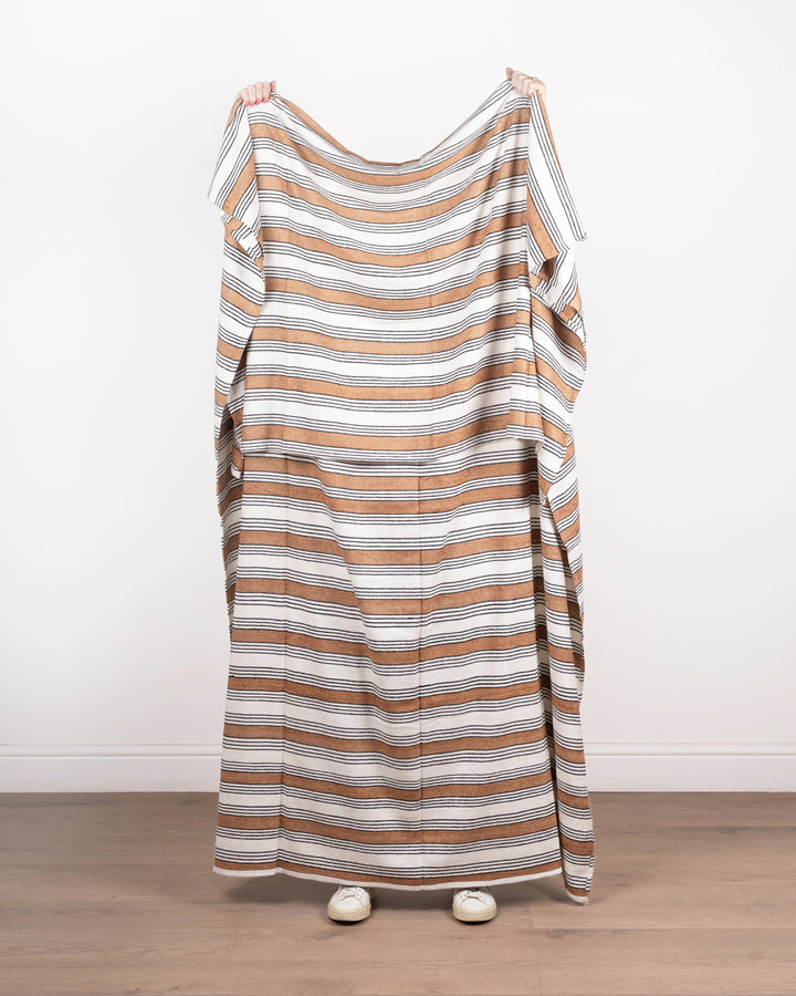 Ivory Stripe Throw