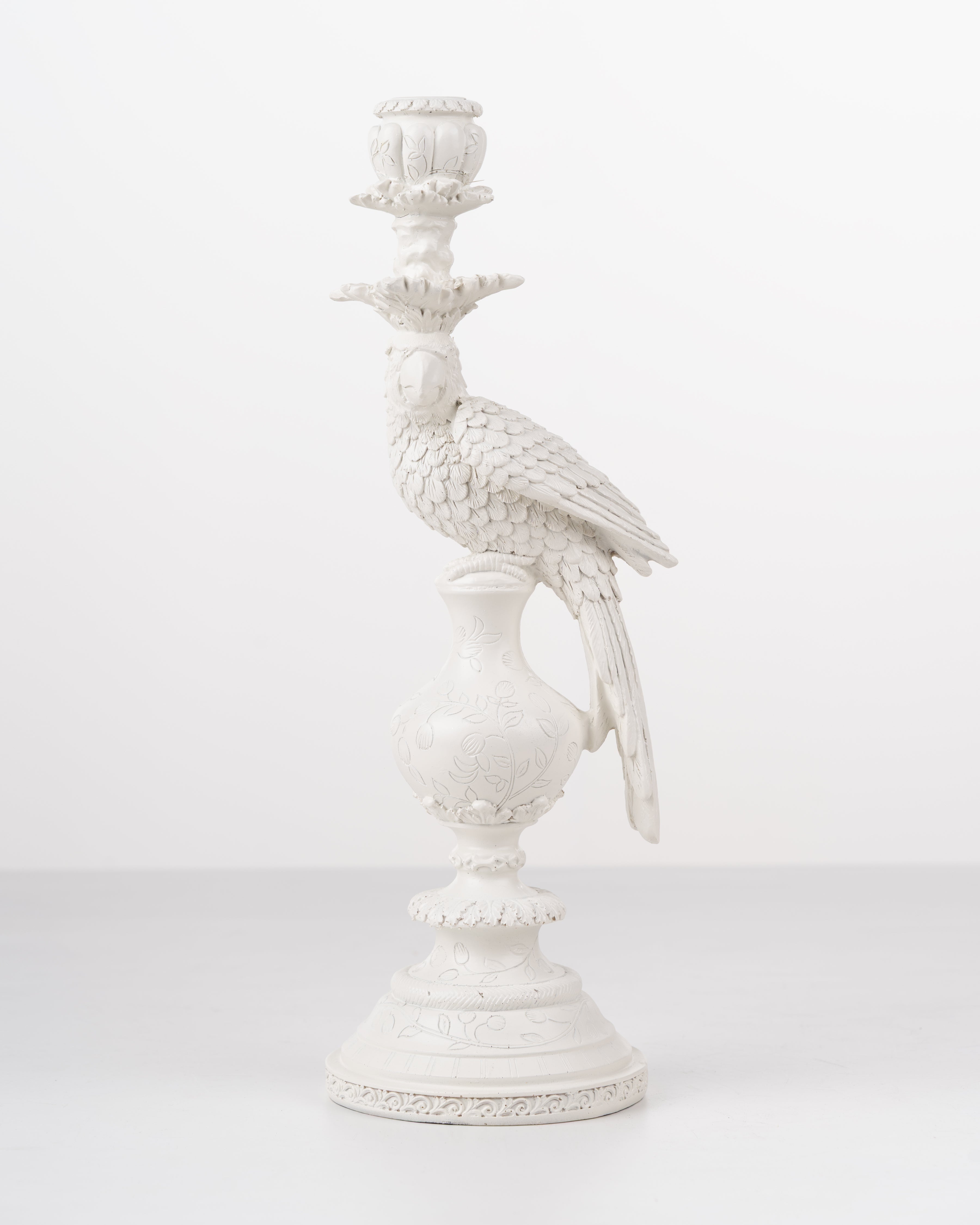 Parrot Candle Holder | White