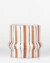 Terrace Ceramic Pot | Orange stripe