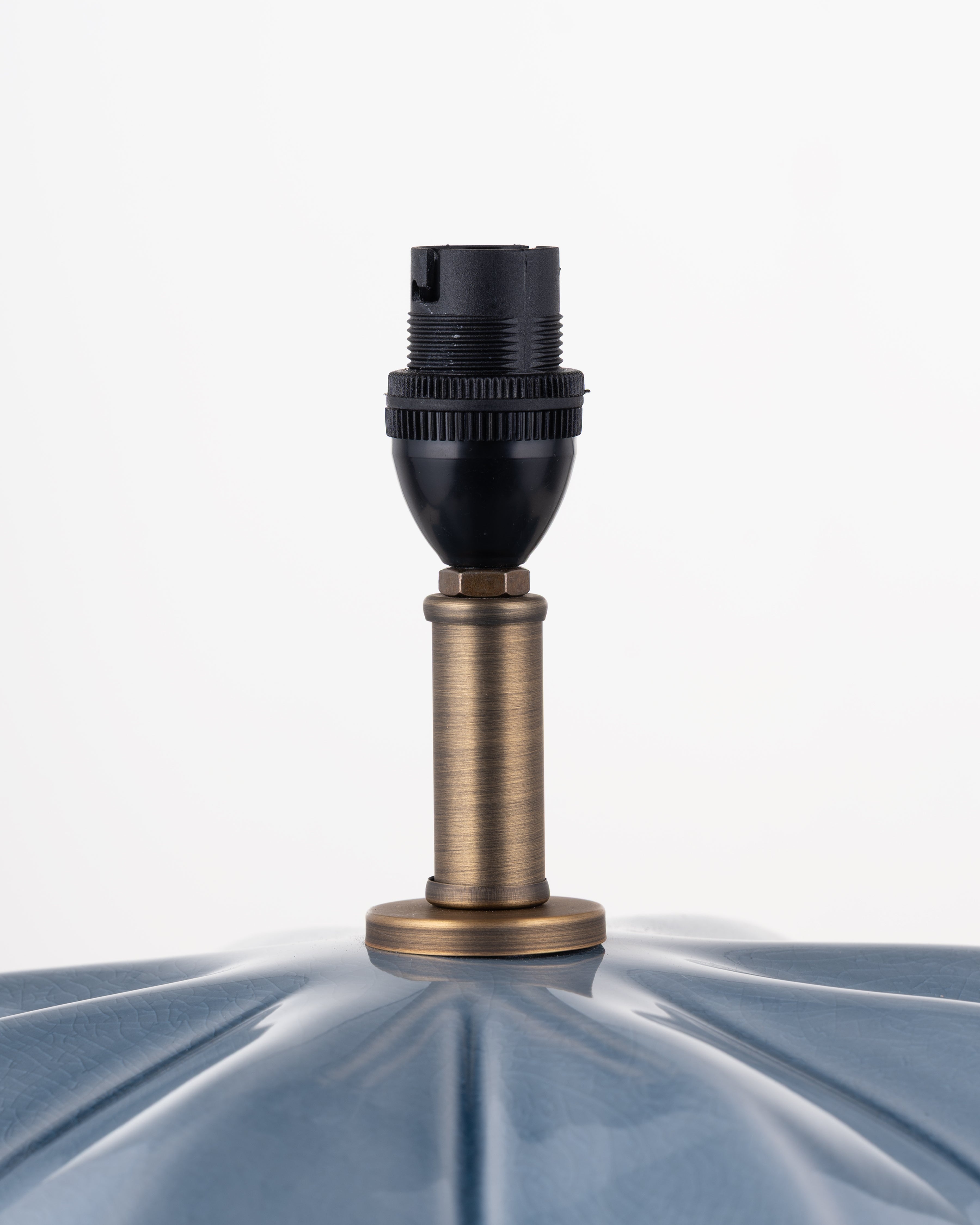 Blue Fluted Ceramic Lampbase