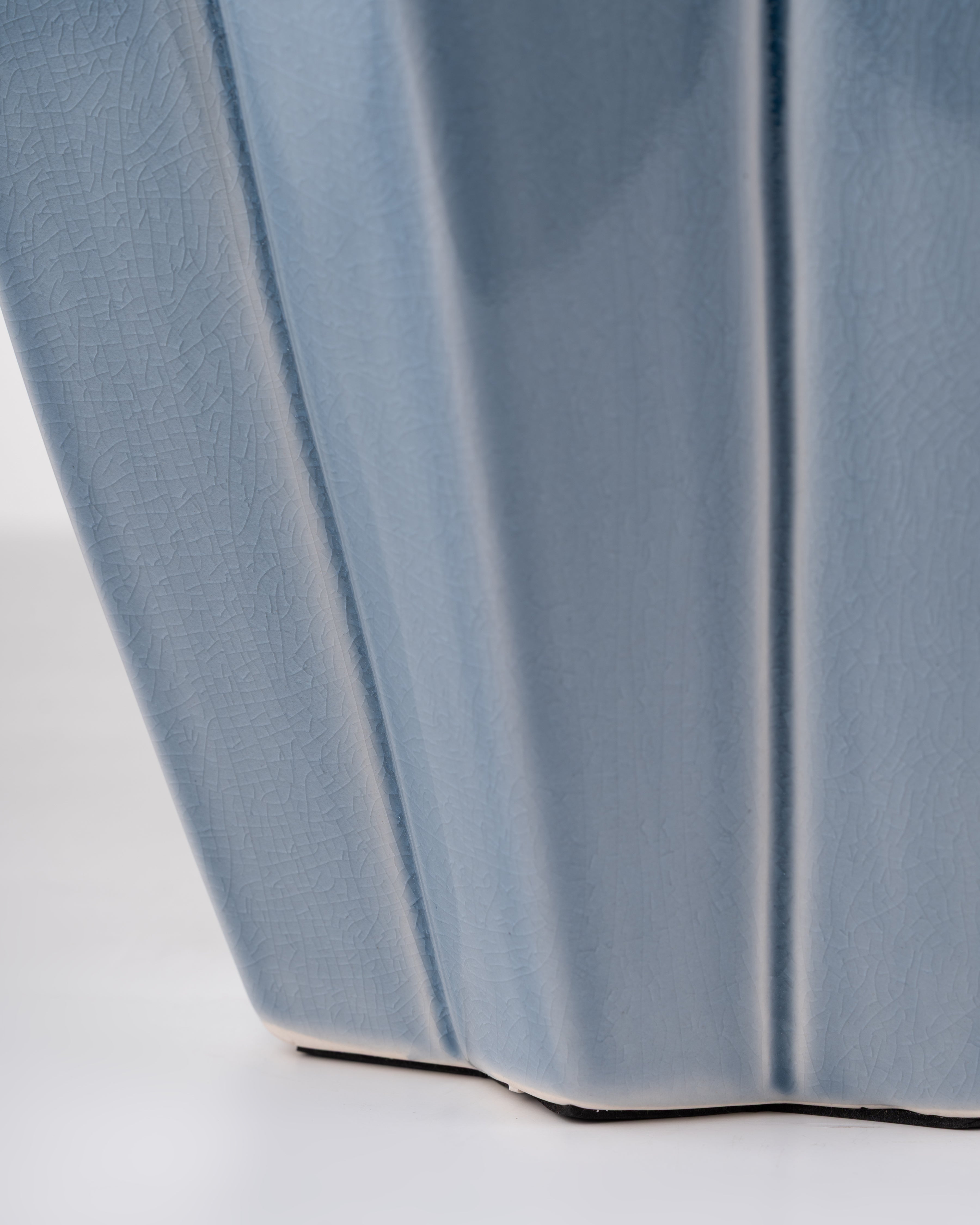 Blue Fluted Ceramic Lampbase