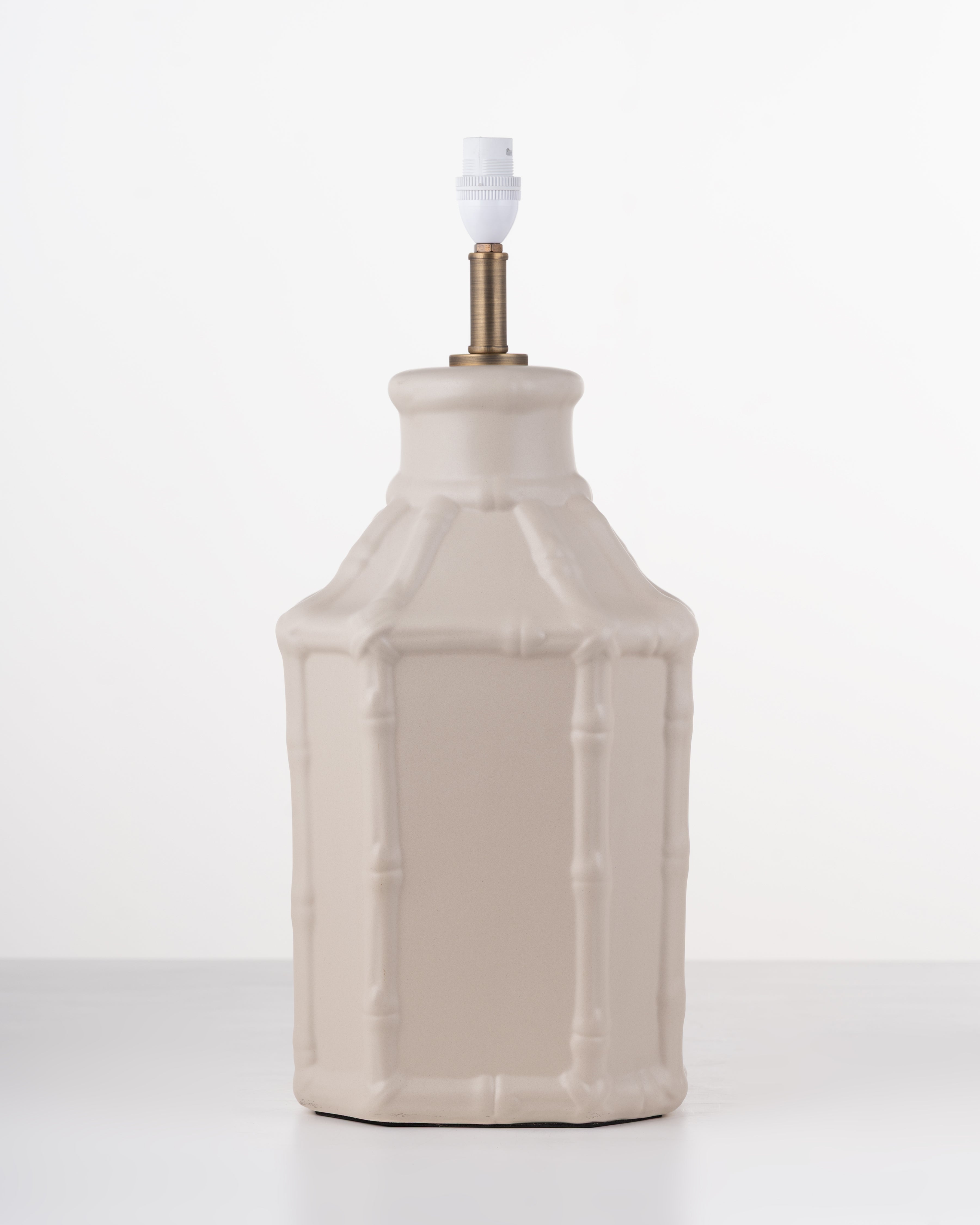 Bamboo Grove Ceramic Lamp base | Cream