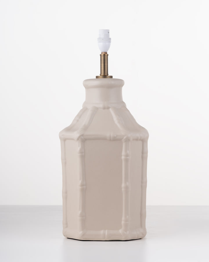 Bamboo Grove Ceramic Lamp base | Cream