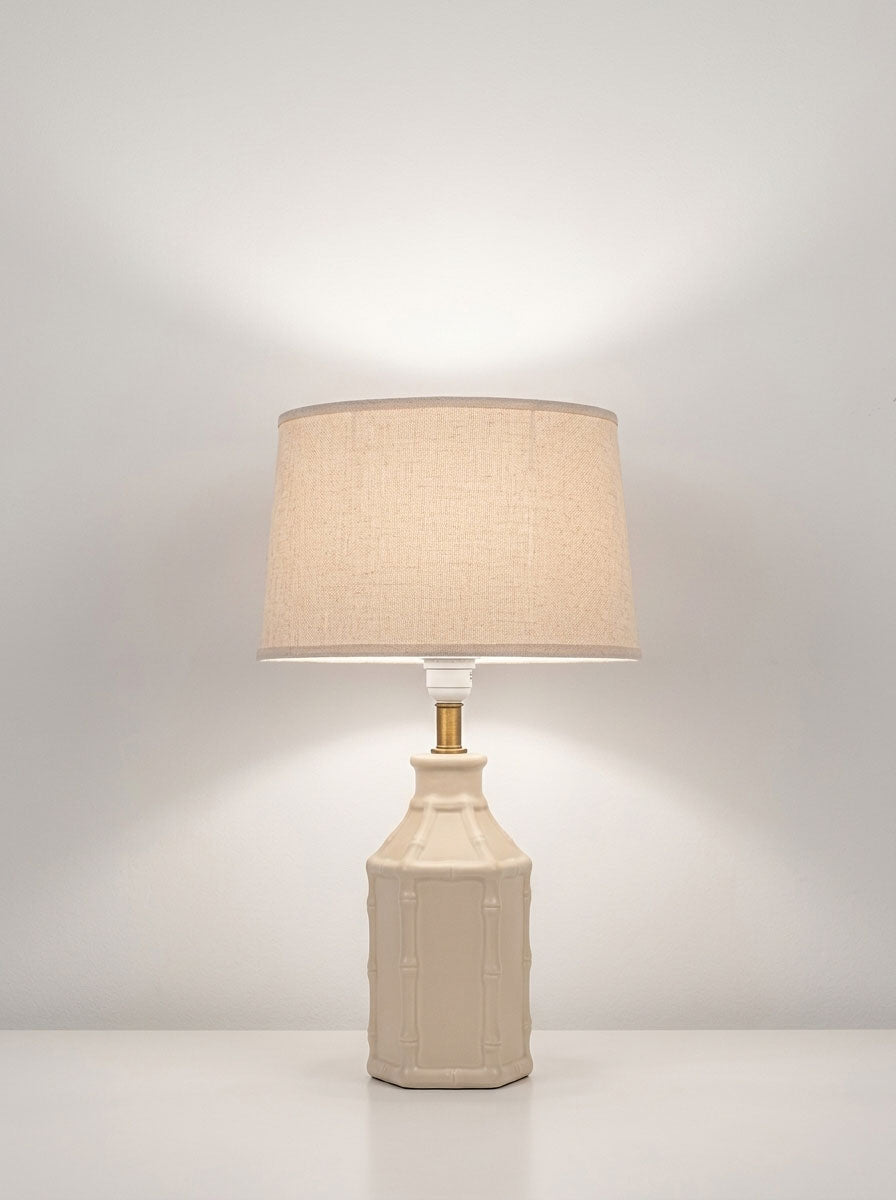Bamboo Grove Ceramic Lamp base | Cream