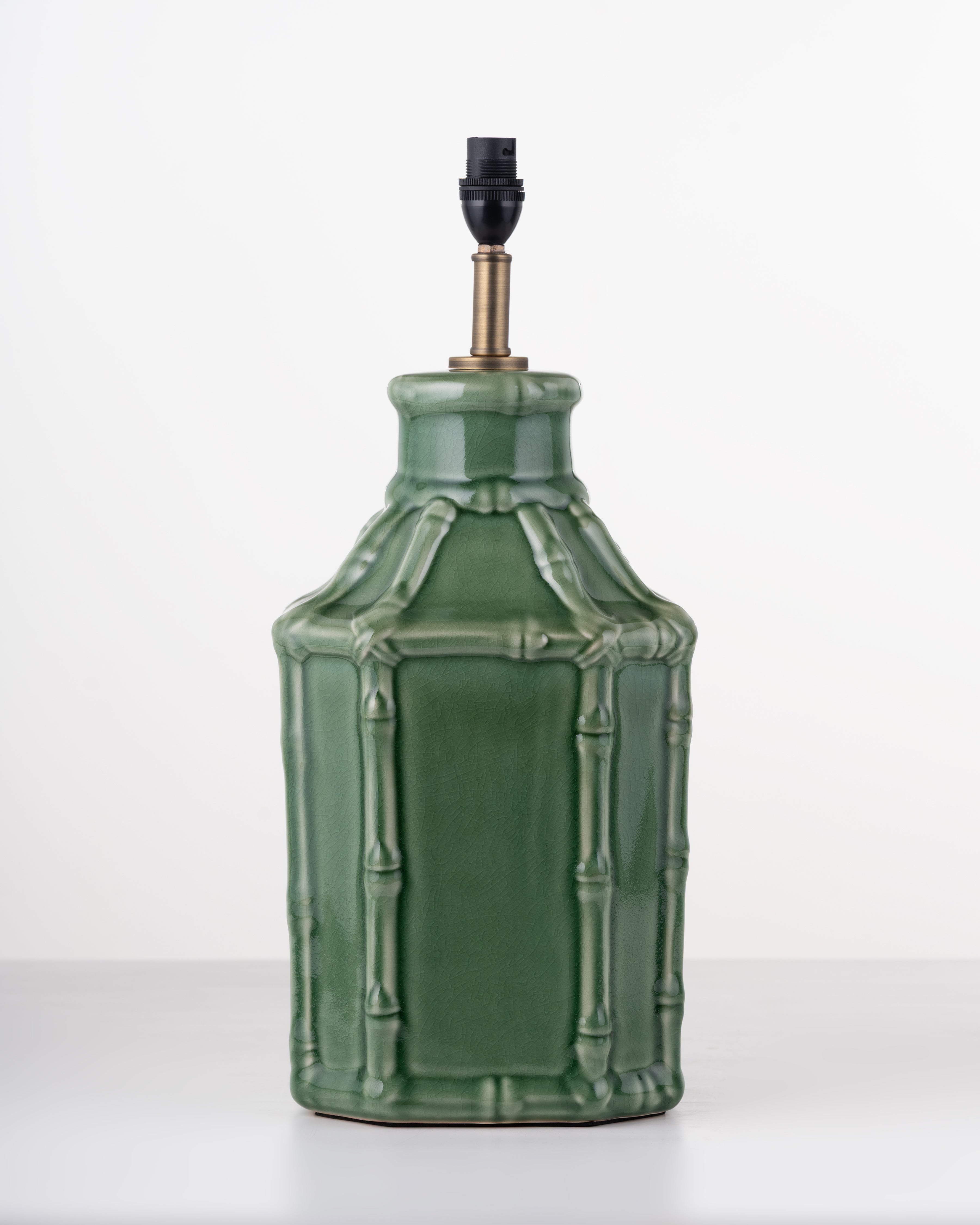 Bamboo Grove Ceramic Lamp base | Green