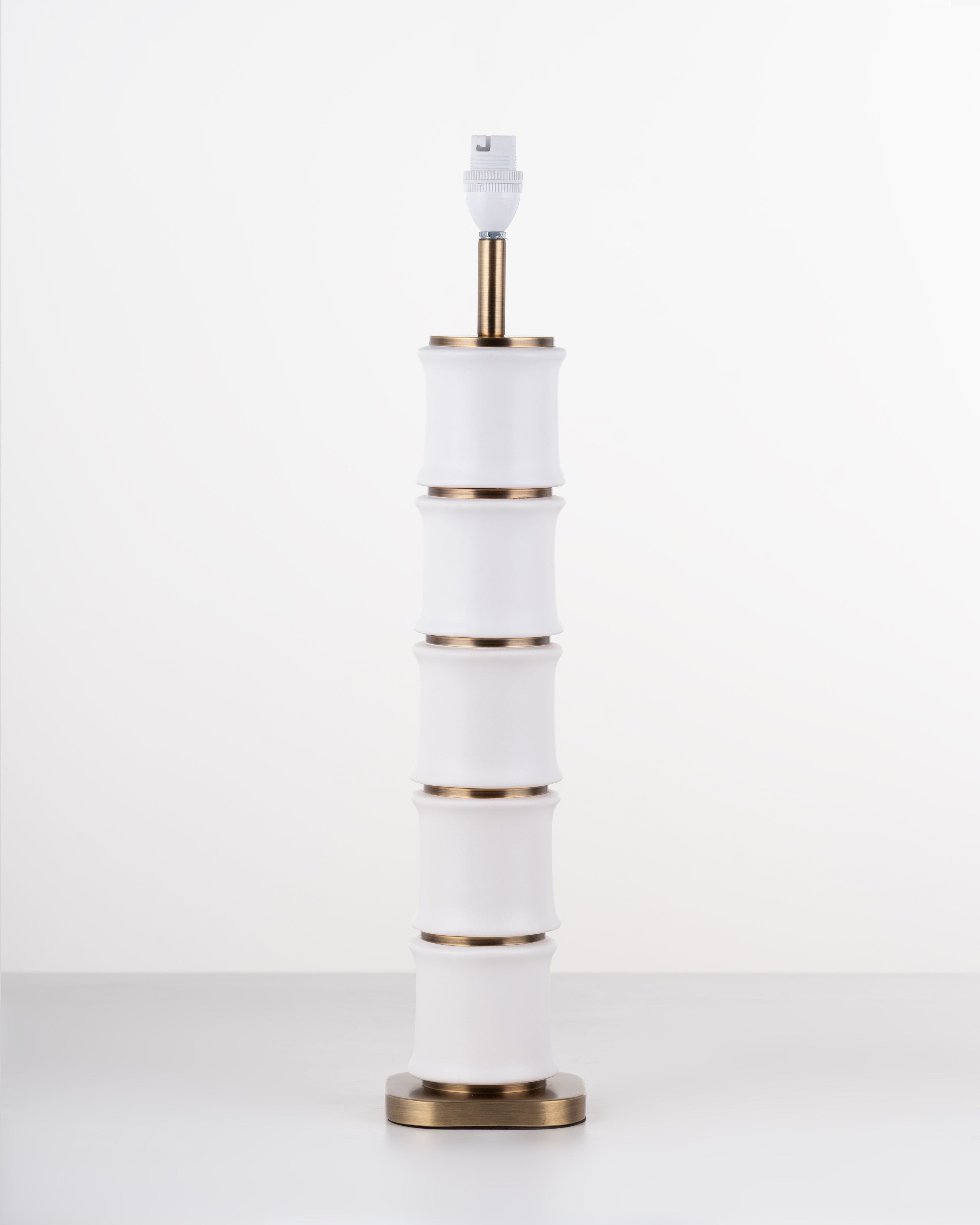 Ivory Bamboo Ceramic Lamp base
