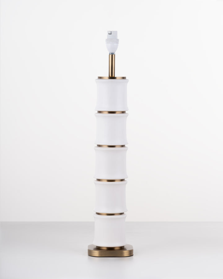 Ivory Bamboo Ceramic Lamp base