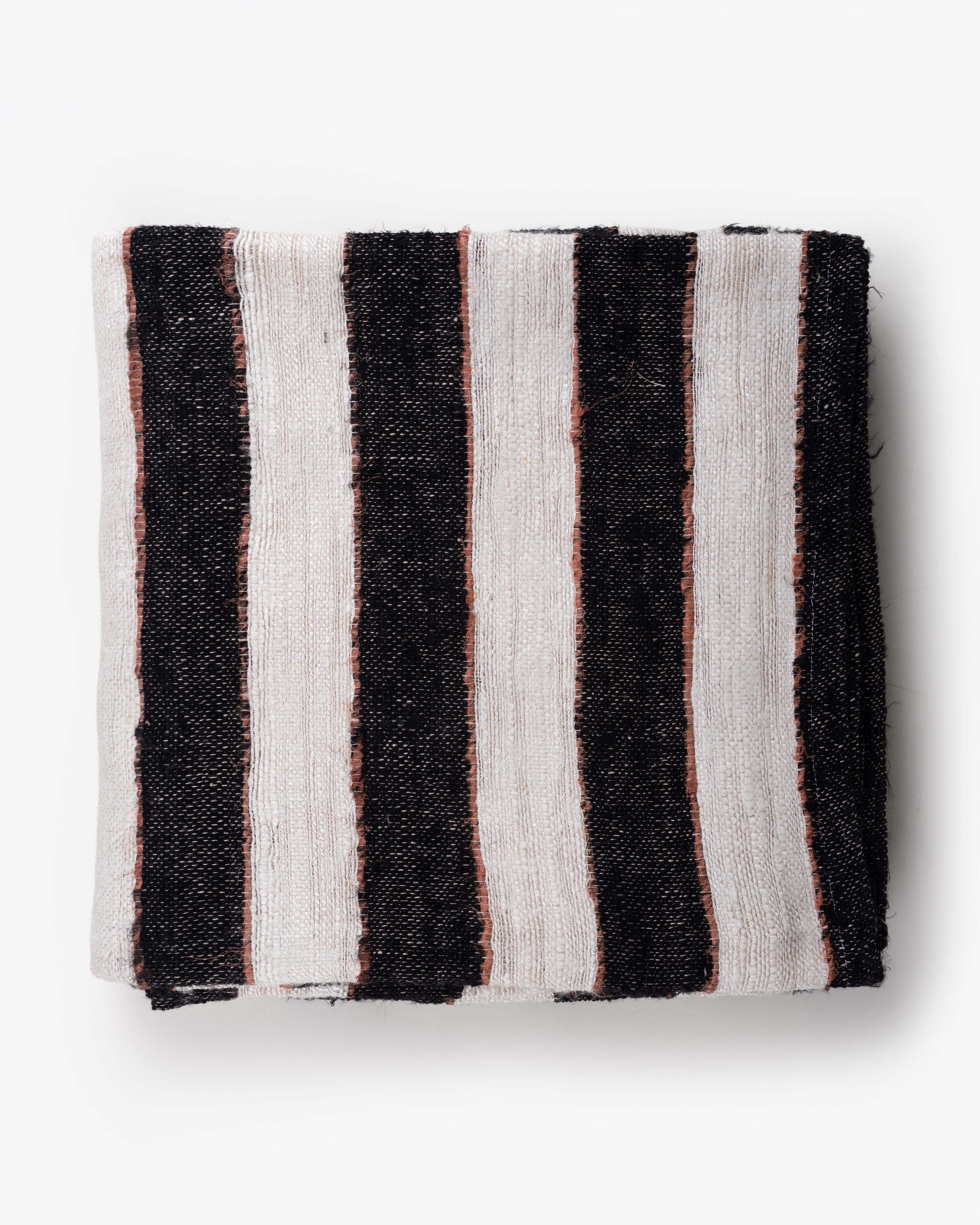 Ivory Noir Stripe Throw