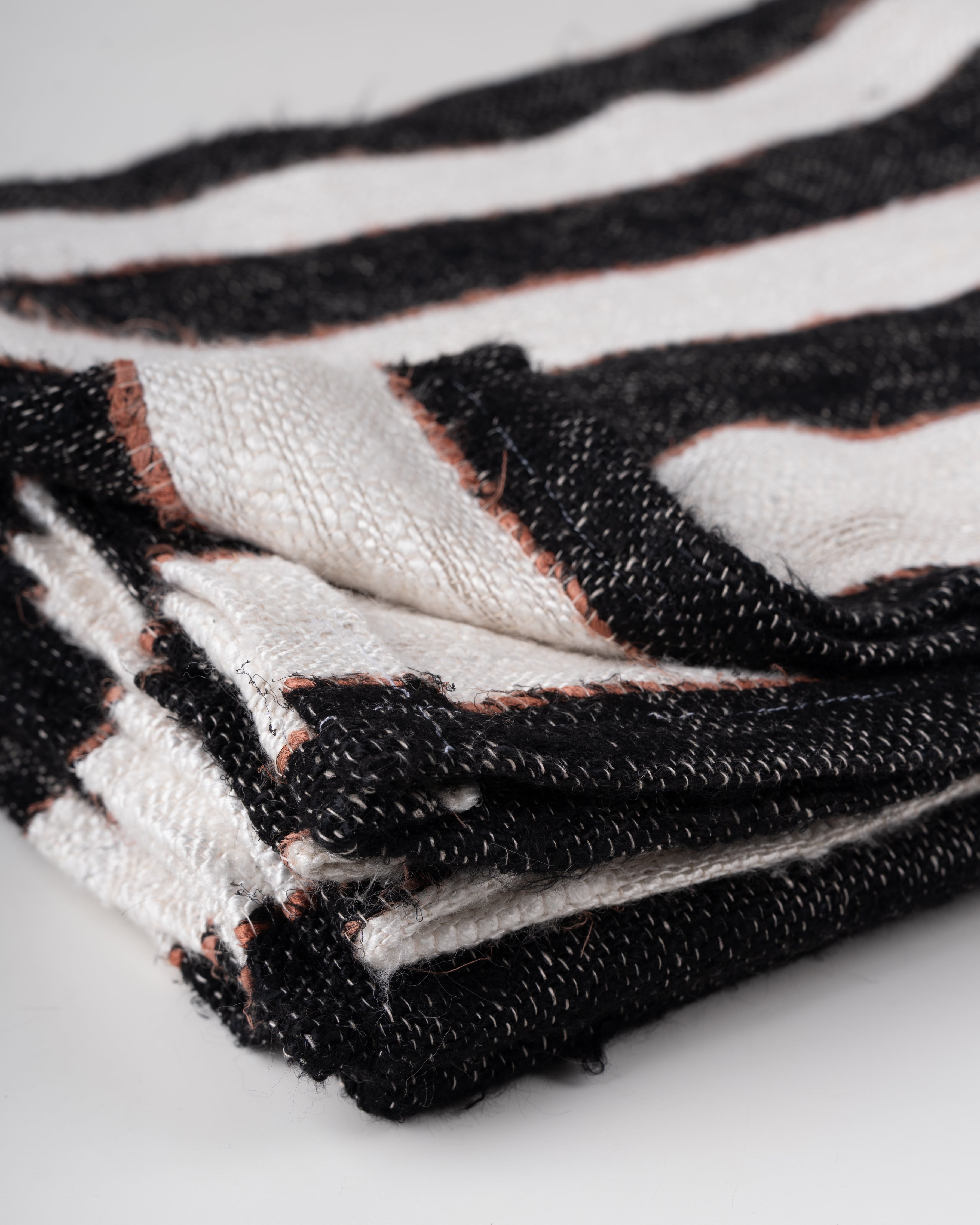 Ivory Noir Stripe Throw