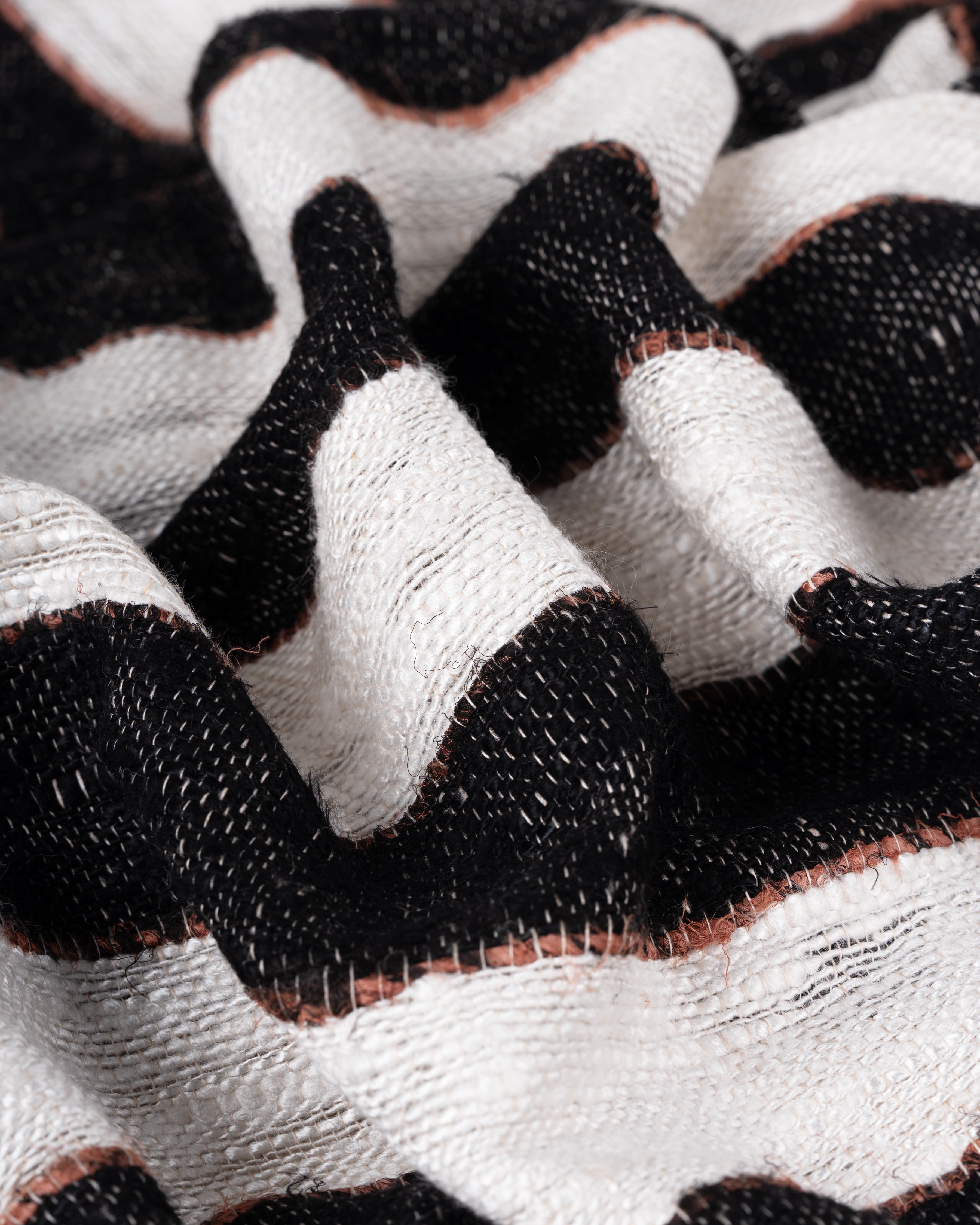 Ivory Noir Stripe Throw
