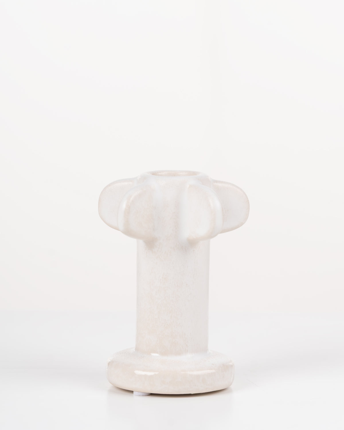 Petal Ceramic Candle Holder | White