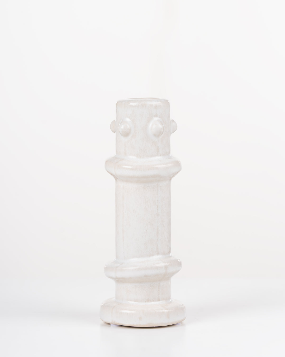 Totem Ceramic Candle Holder | White