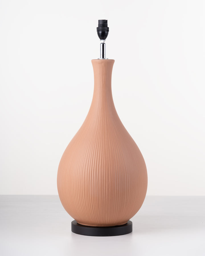 Terracotta Flute Lamp Base